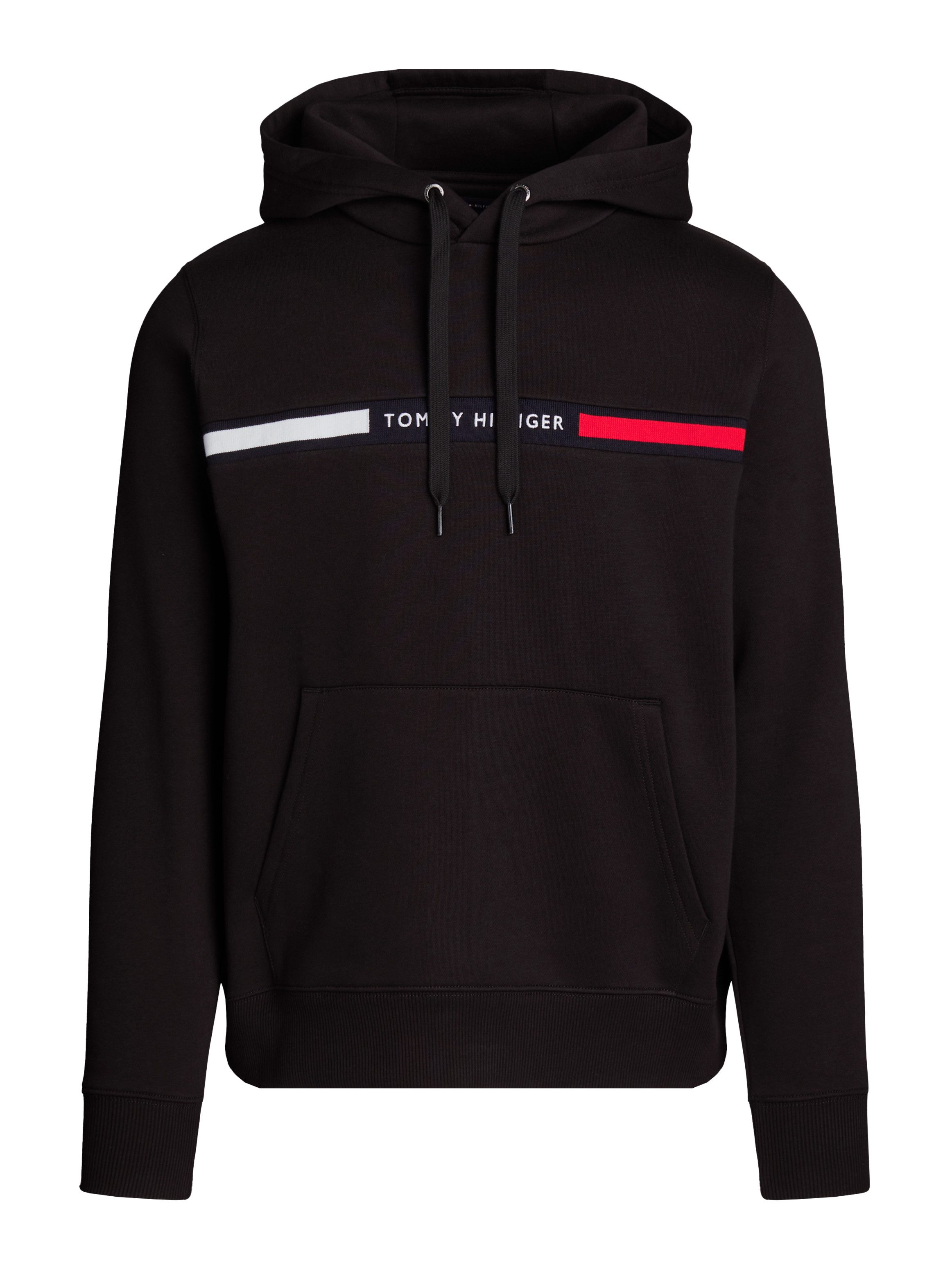 Tommy Hilfiger Hoodie HILFIGER CHEST INSERT HOODY met capuchon, kangoeroezak, logo-inscriptie