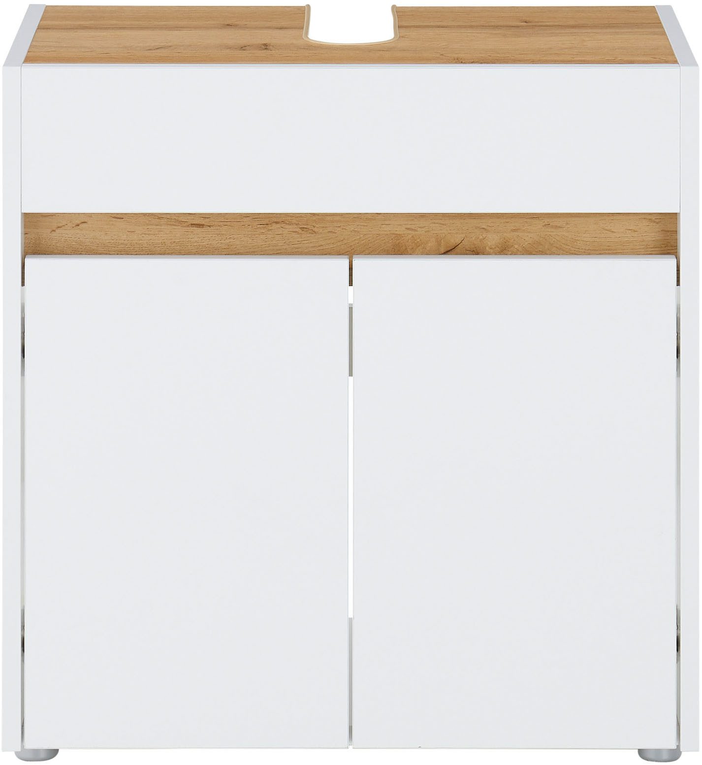 INOSIGN Wastafelonderkast CITY/GIRON, wastafel met grepen, badkamerkast in tijdloos ontwerp
