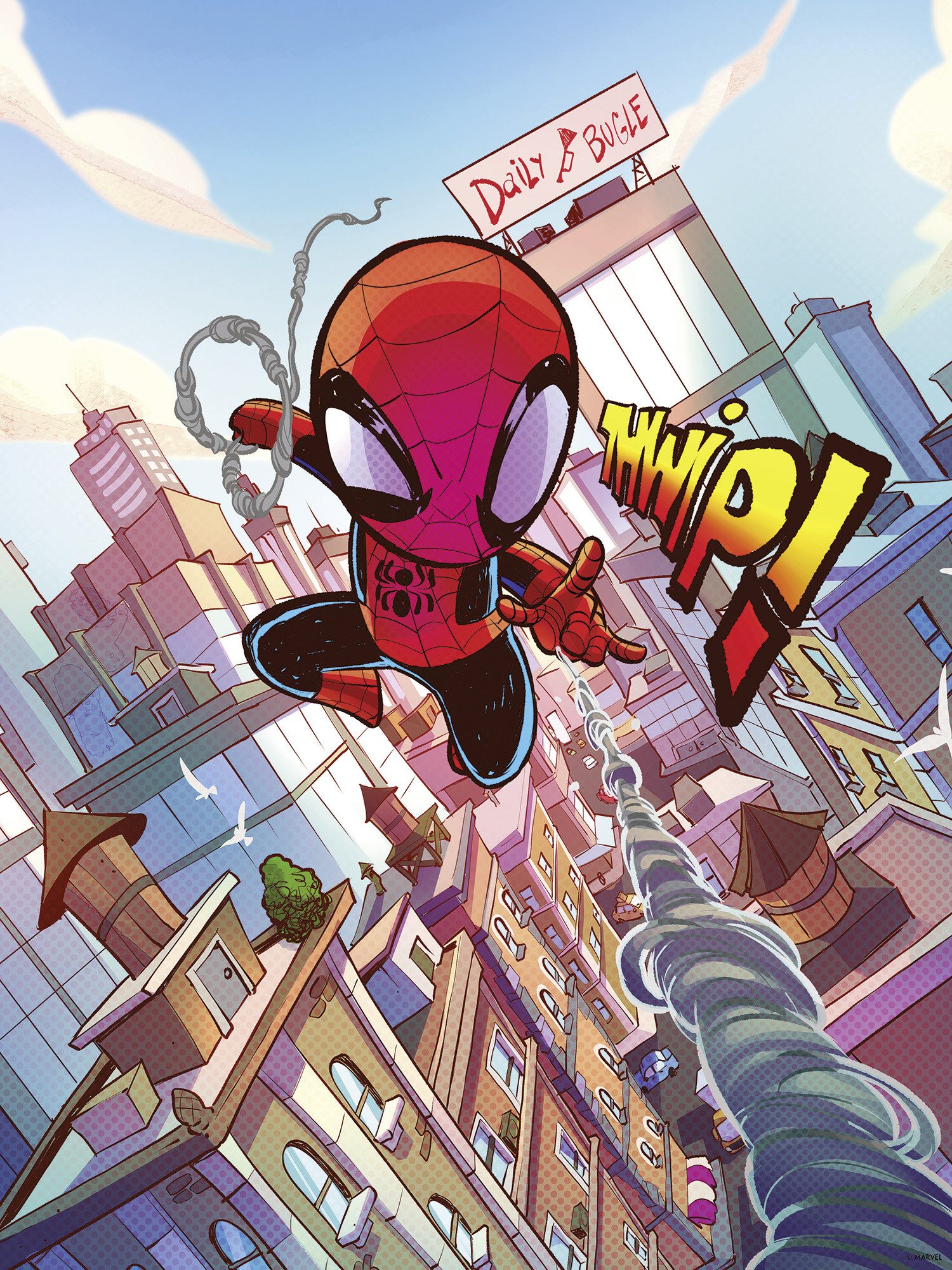 Komar Artprint Marvel Spider-Man THWIP 300 x 280 cm (breedte x hoogte) - behang, vlies, woonkamer, slaapkamer (1 stuk)