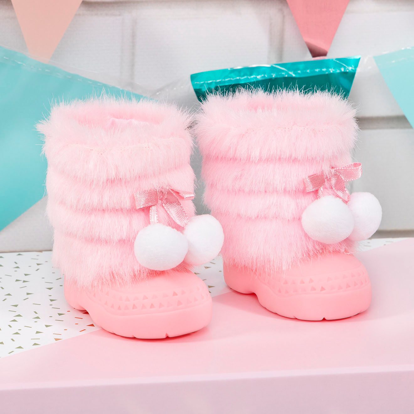 Bayer Poppen schoenen Winterlaarzen in cadeauverpakking (2-delig)