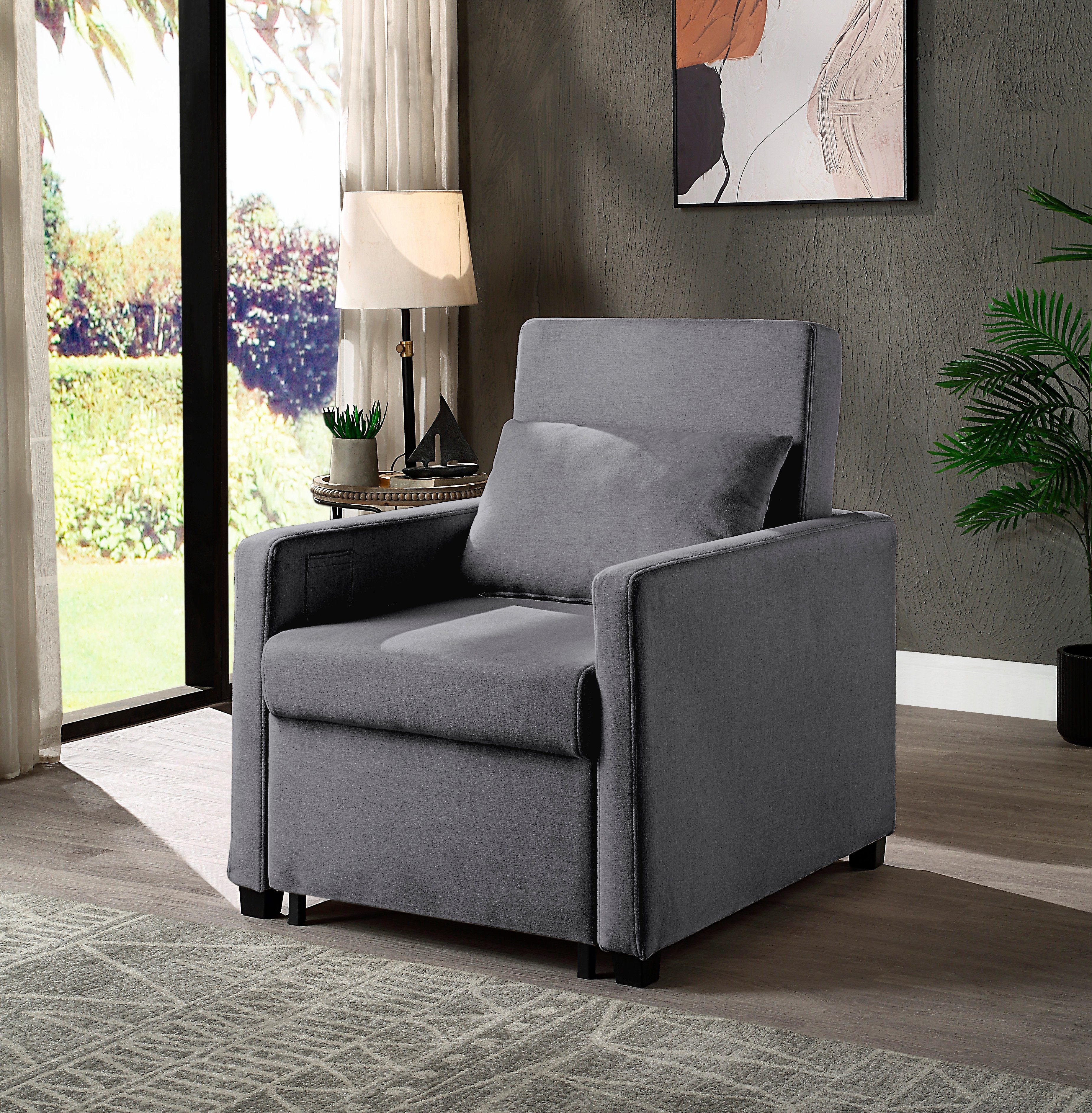 ATLANTIC home collection Relaxfauteuil Jerry met slaapfunctie, als logeerbed en inclusief kussens