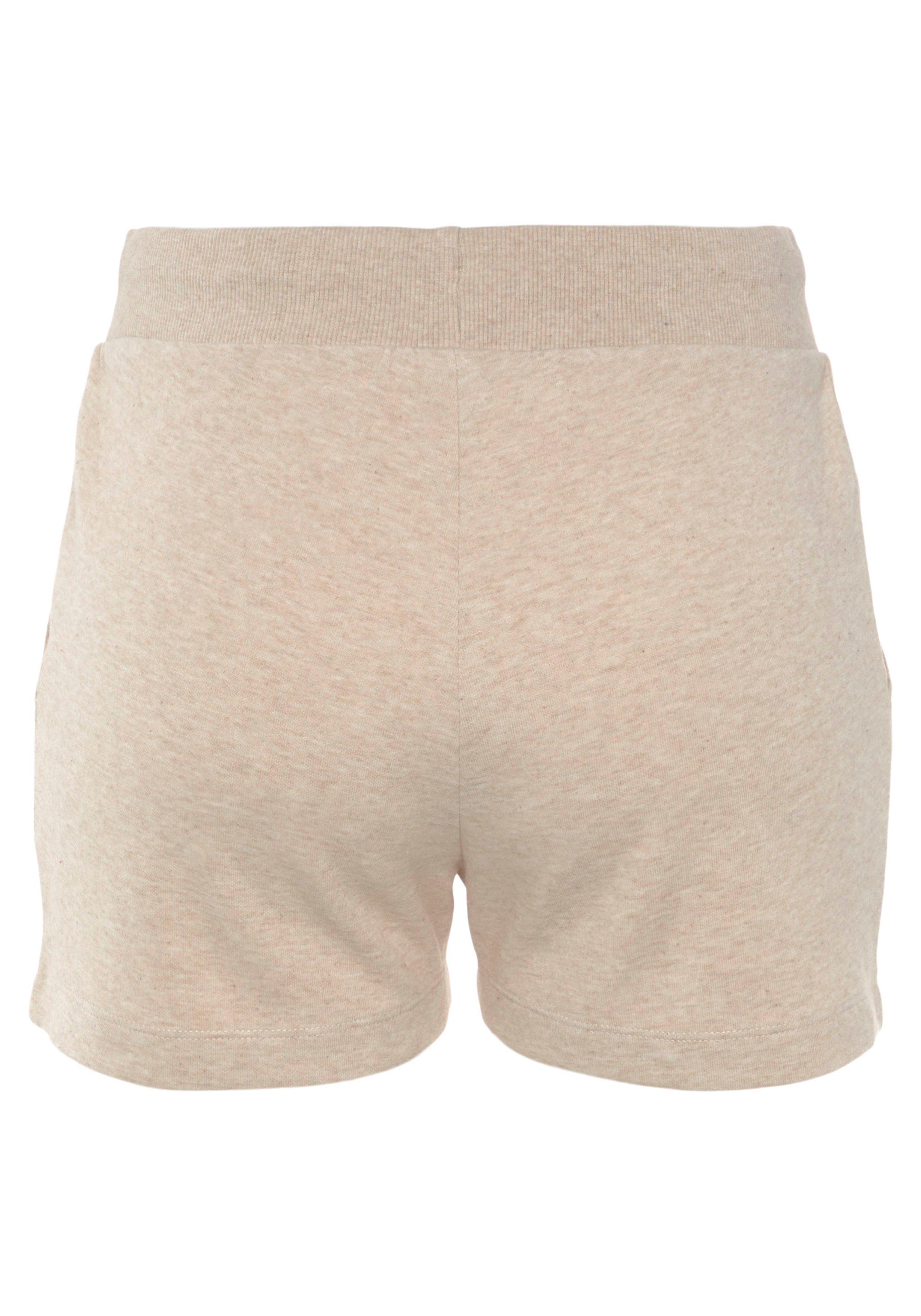 Bench. Loungewear Relaxshorts -sweatshorts, lounge-shorts met kleine glanzende logostiksel, loungewear