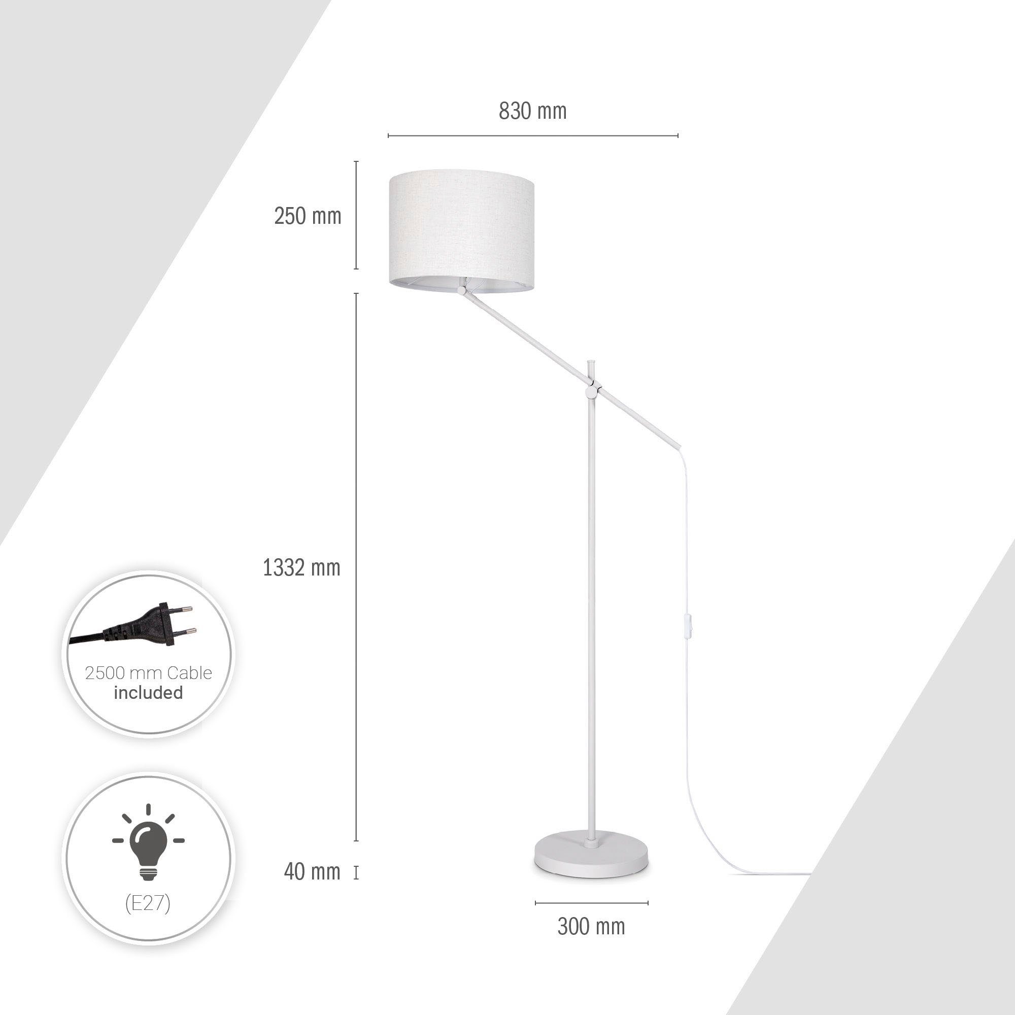 Paco Home Staande lamp Tom met compatibele dimmer en lichtbron