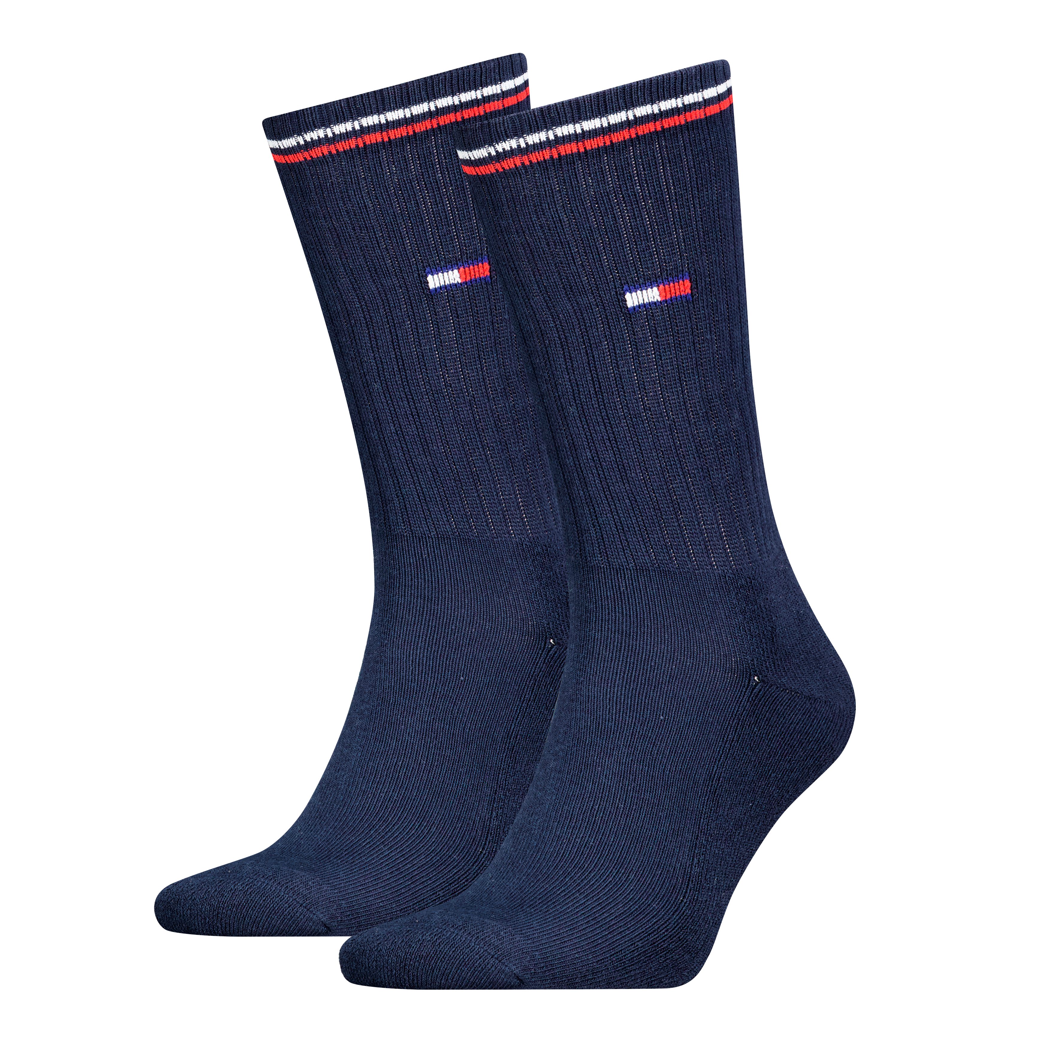 Tommy Hilfiger Sokken TH UNI TJ SOCK 2P ICONIC Versterkte hiel en teen voor extra duurzaamheid (2 paar) jongens sokken maat 35-38 blauw