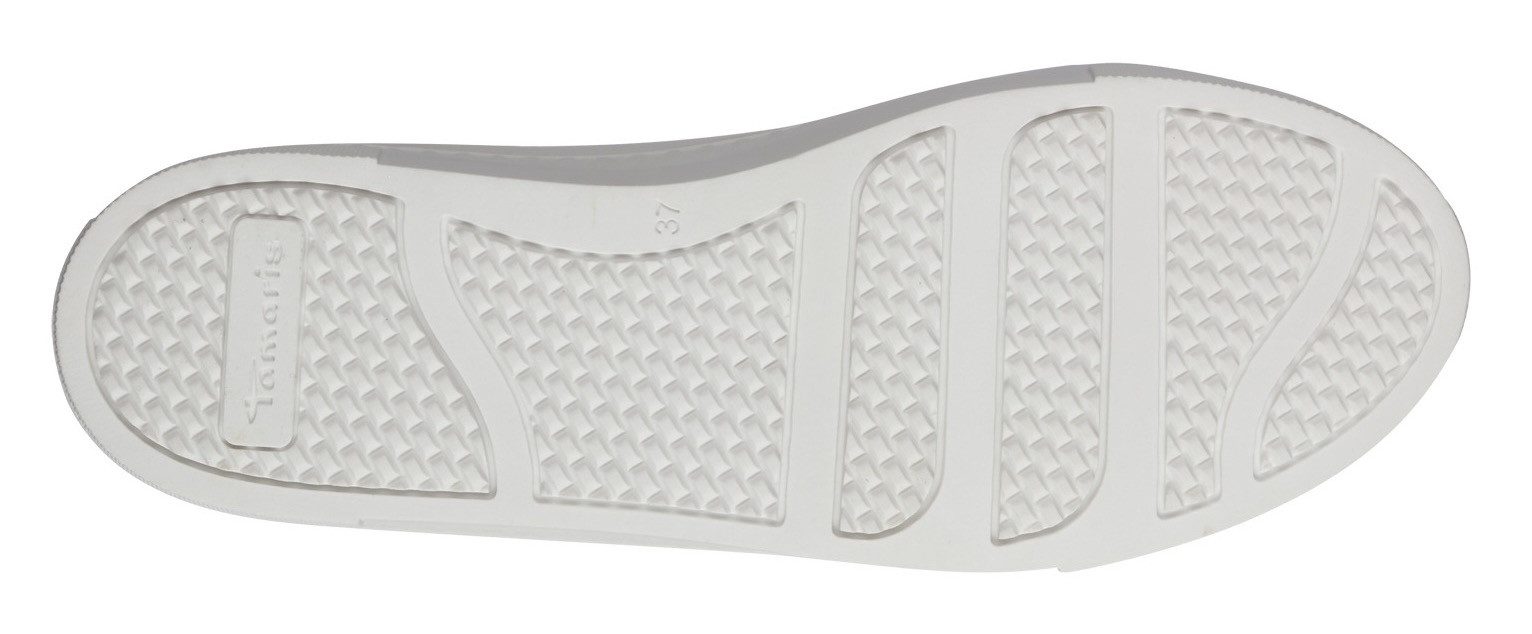 Tamaris Plateausneakers , vrijetijdsschoen, lage schoen, veterschoen, contrastafwerking aan de hak