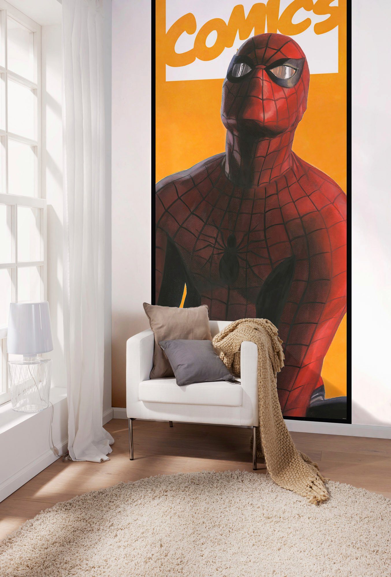 Komar Vliesbehang Digitale print vlies - Spider-Man Comic - Afmeting 100 x 250 cm