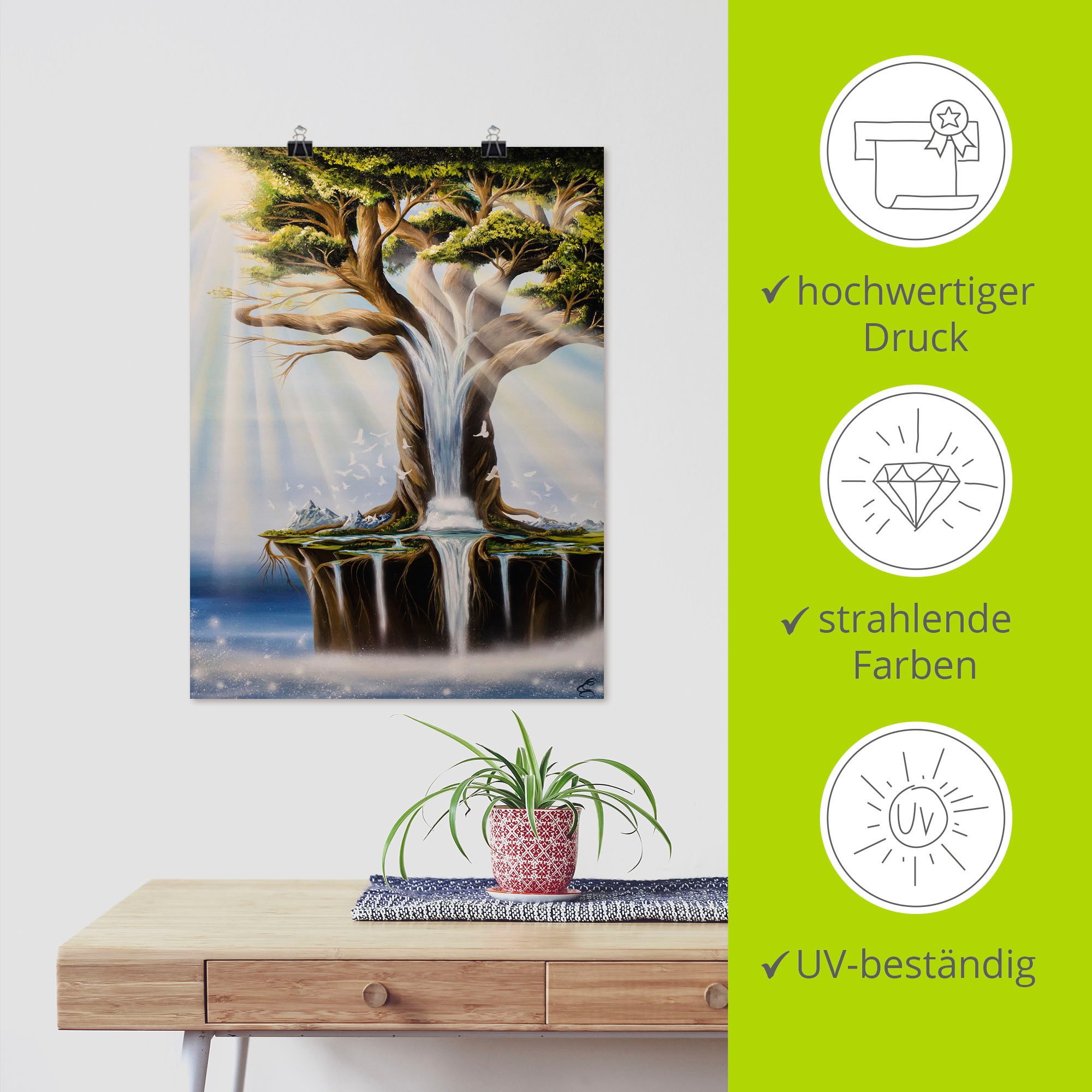 Artland Poster Boom in een droomwereld als artprint van aluminium, artprint op linnen, muursticker of poster in verschillende maten