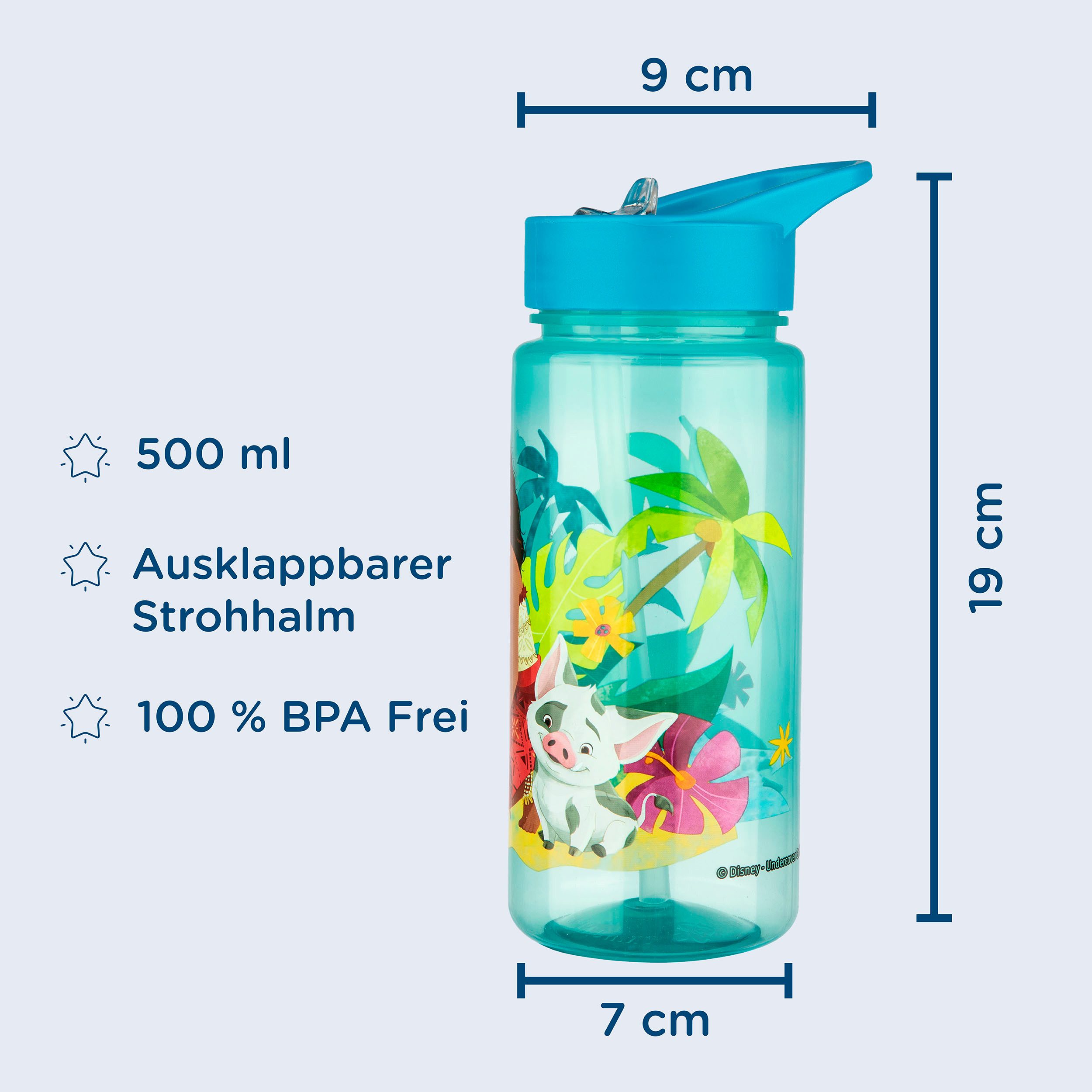 Scooli Lunchbox Brooddoos + drinkfles, Vaiana (2-delig)