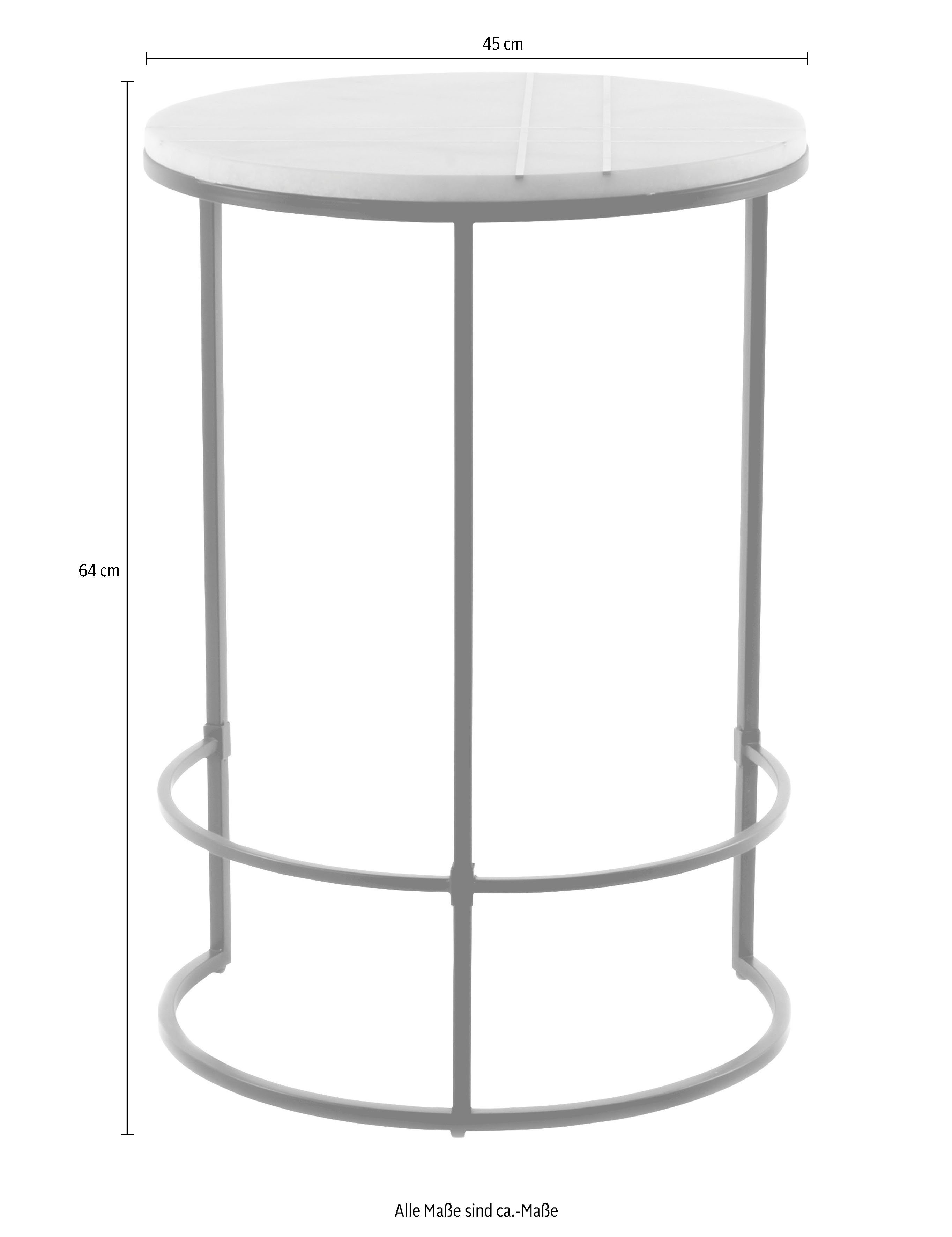 Kayoom Bijzettafel Louis 225, design-tafel met stijl, marmeren tafelblad Marmeren tafelblad detailrijk, robuust frame, tijdloos (1 stuk)