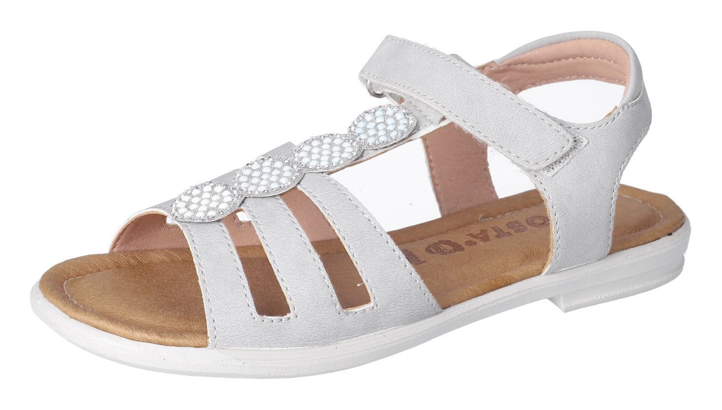 Ricosta Sandalen Ana WMS: gemiddeld , sandaal met klittenbandsluiting en glitter, maat sjabloon te downloaden
