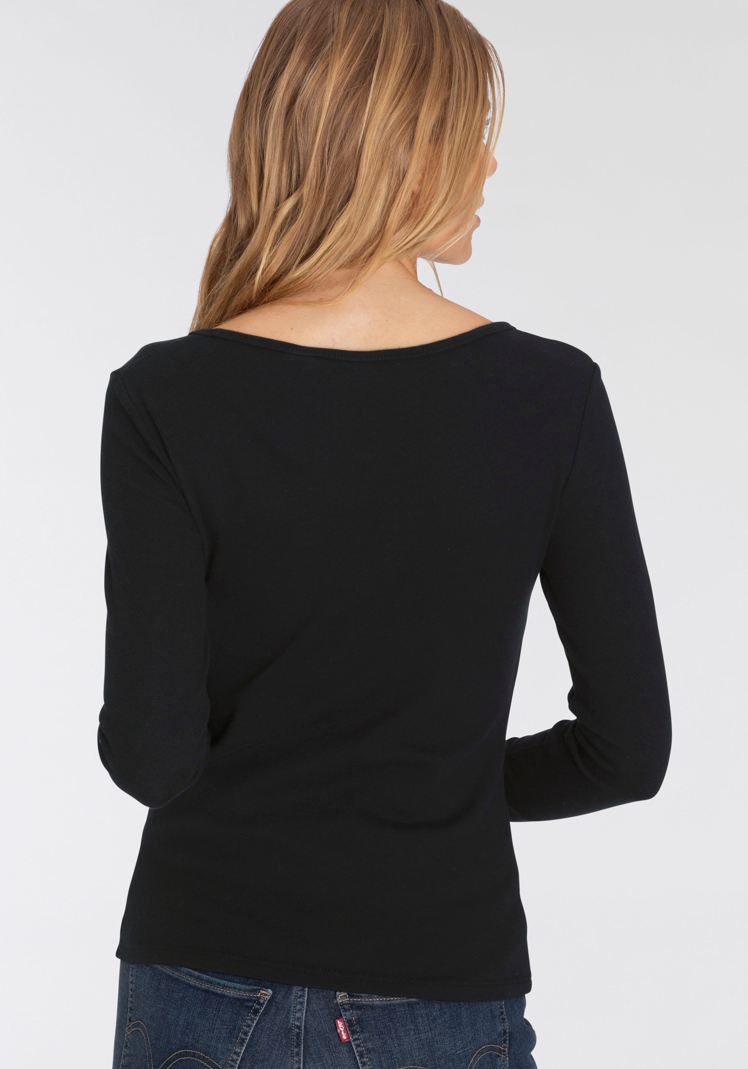 Levi's® Shirt met lange mouwen LS 2 Pack Tee met batwing-logoborduursel (set, 2-delig)