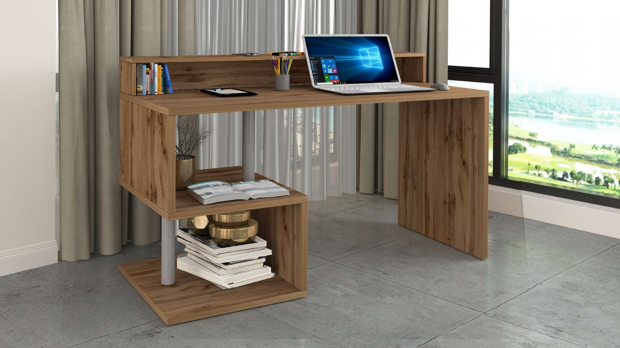 INOSIGN Bureau Essence, modern ontwerp in verschillende breedtes, met en zonder monitorsteun, gemaakt in italië