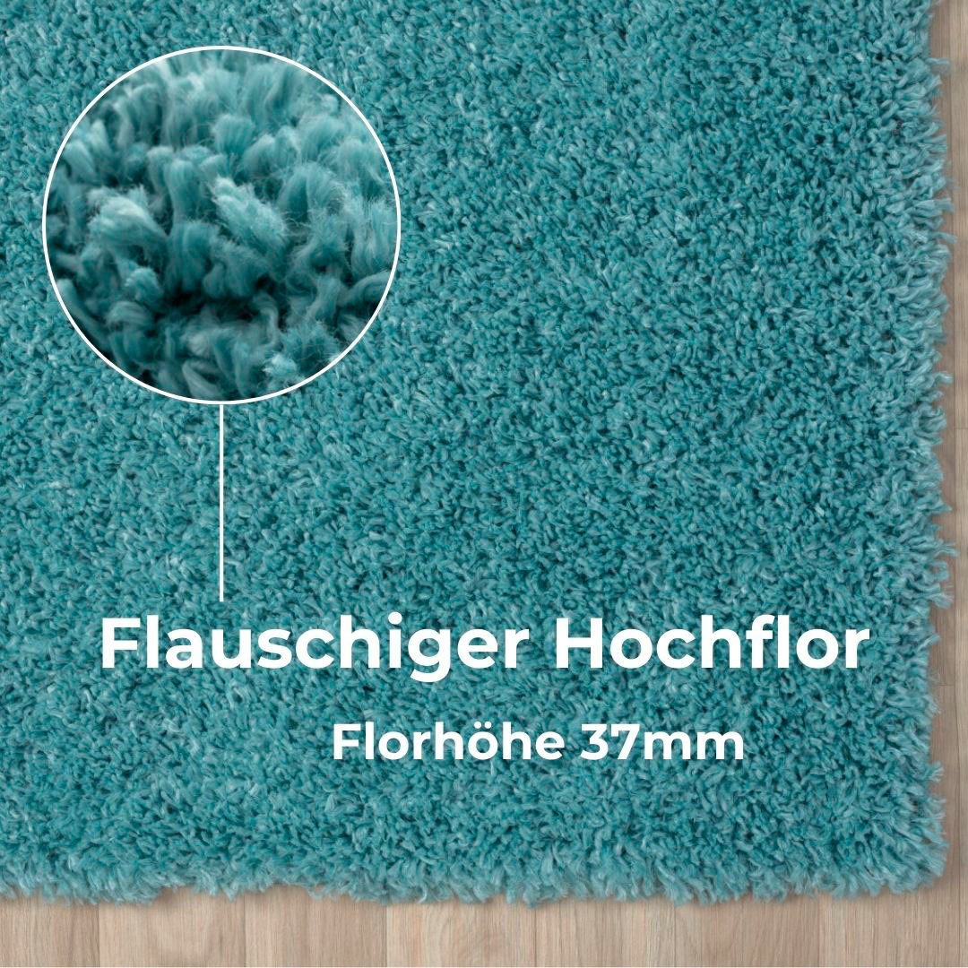 my home Hoogpolig vloerkleed Banji Uni-kleuren, zacht en fluffy, ook als loper en in rond verkrijgbaar