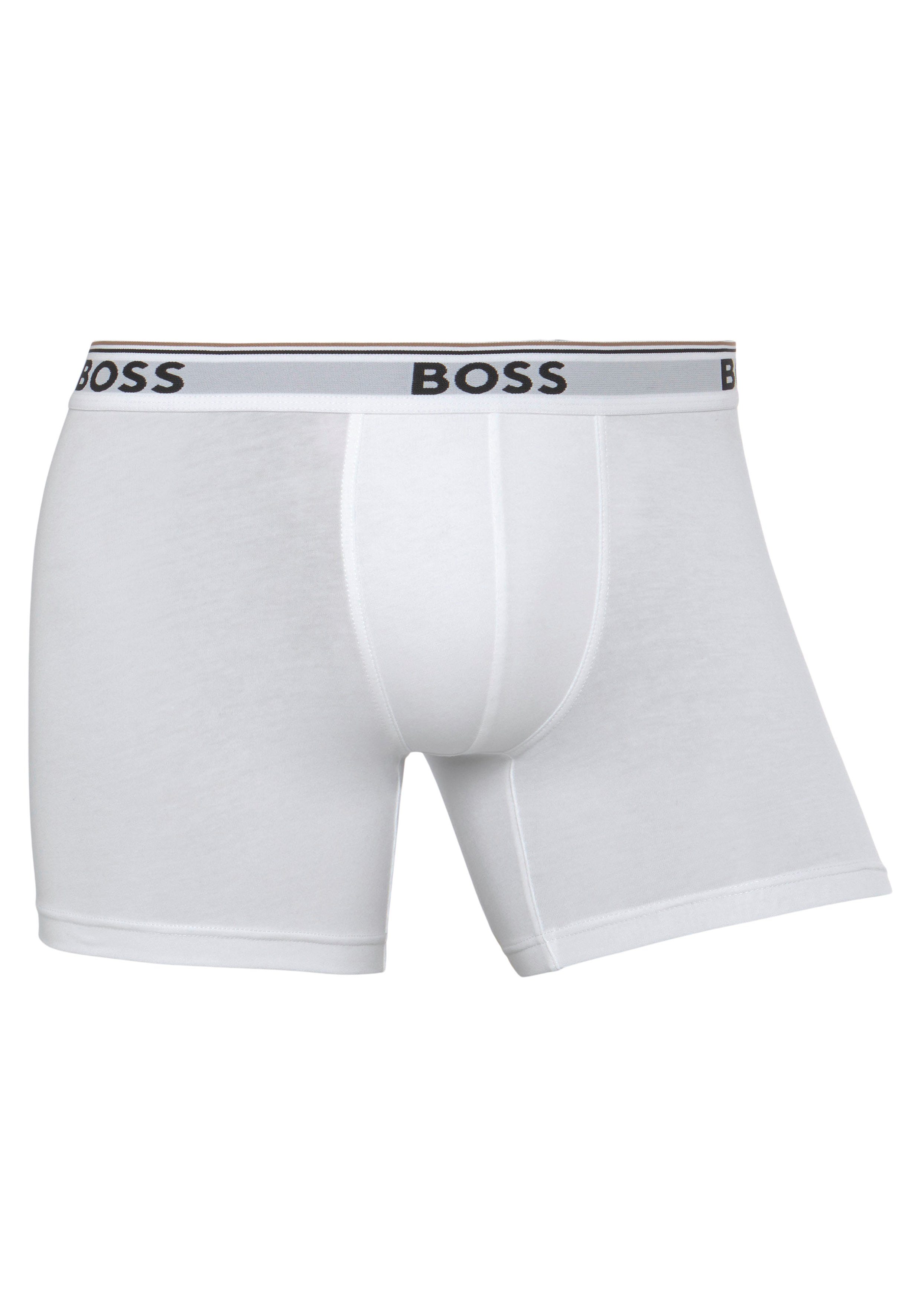 BOSS Lange boxershort BRIEF 3 PACK met in kleur bijpassende weefband (3 stuks)