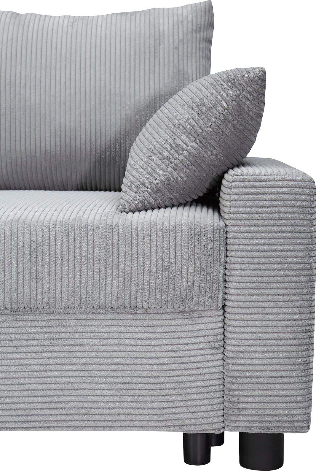 COLLECTION AB Hoekbank Parma L-vorm met slaapfunctie en bedlade, inclusief kussens, bonell-federkern