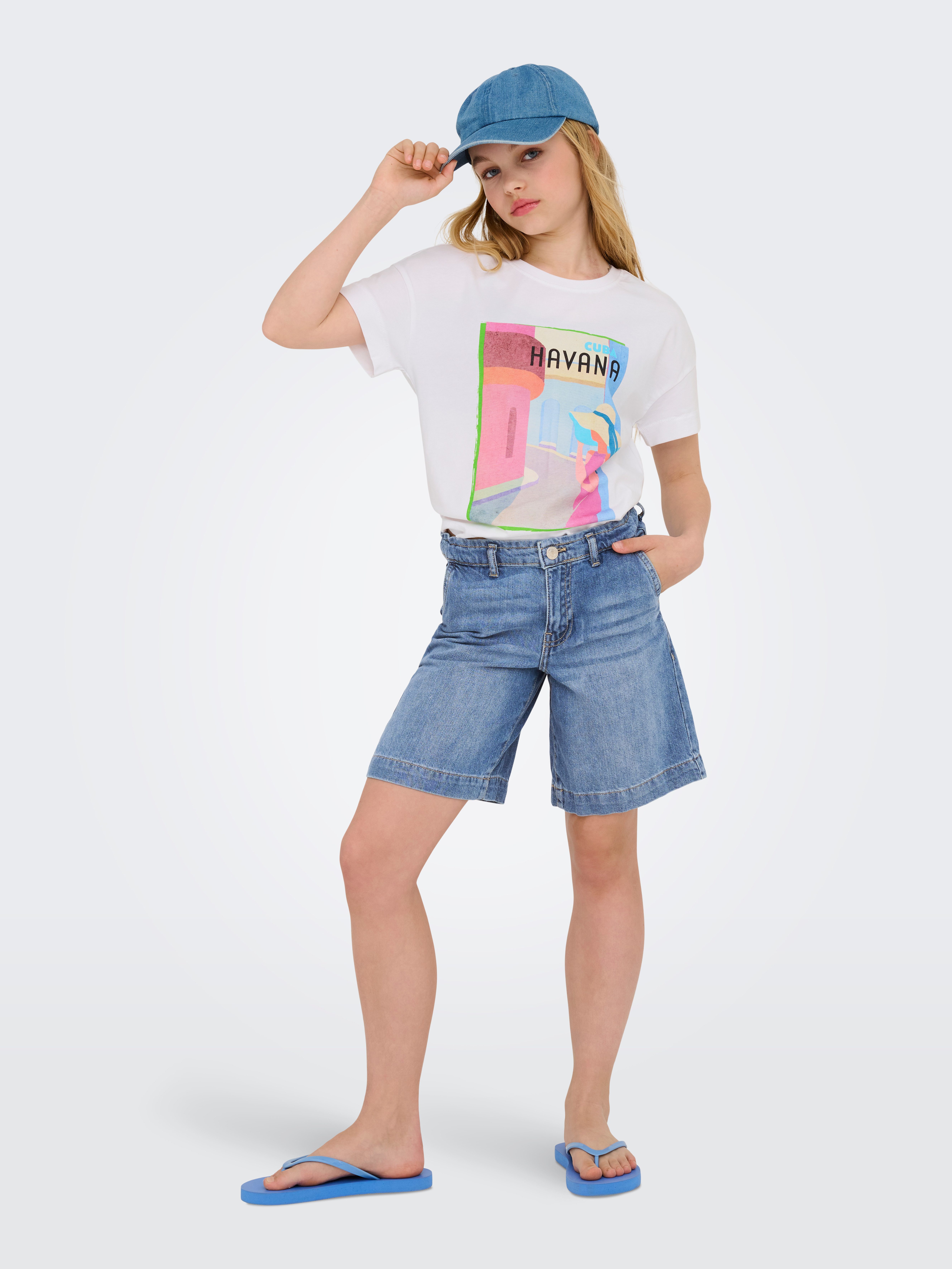 KIDS ONLY Jeansshort KOGCOMET WIDE LONG SHORTS DNM DIA NOOS