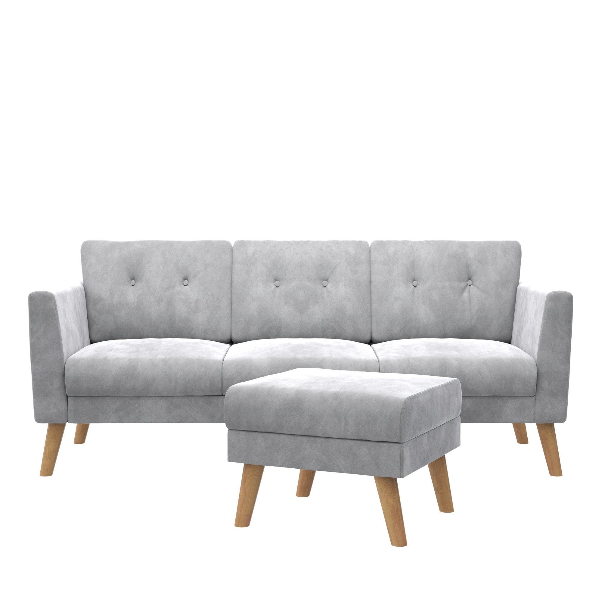 CosmoLiving by Cosmopolitan 3-zitsbank Gloria Met knoopstiksels