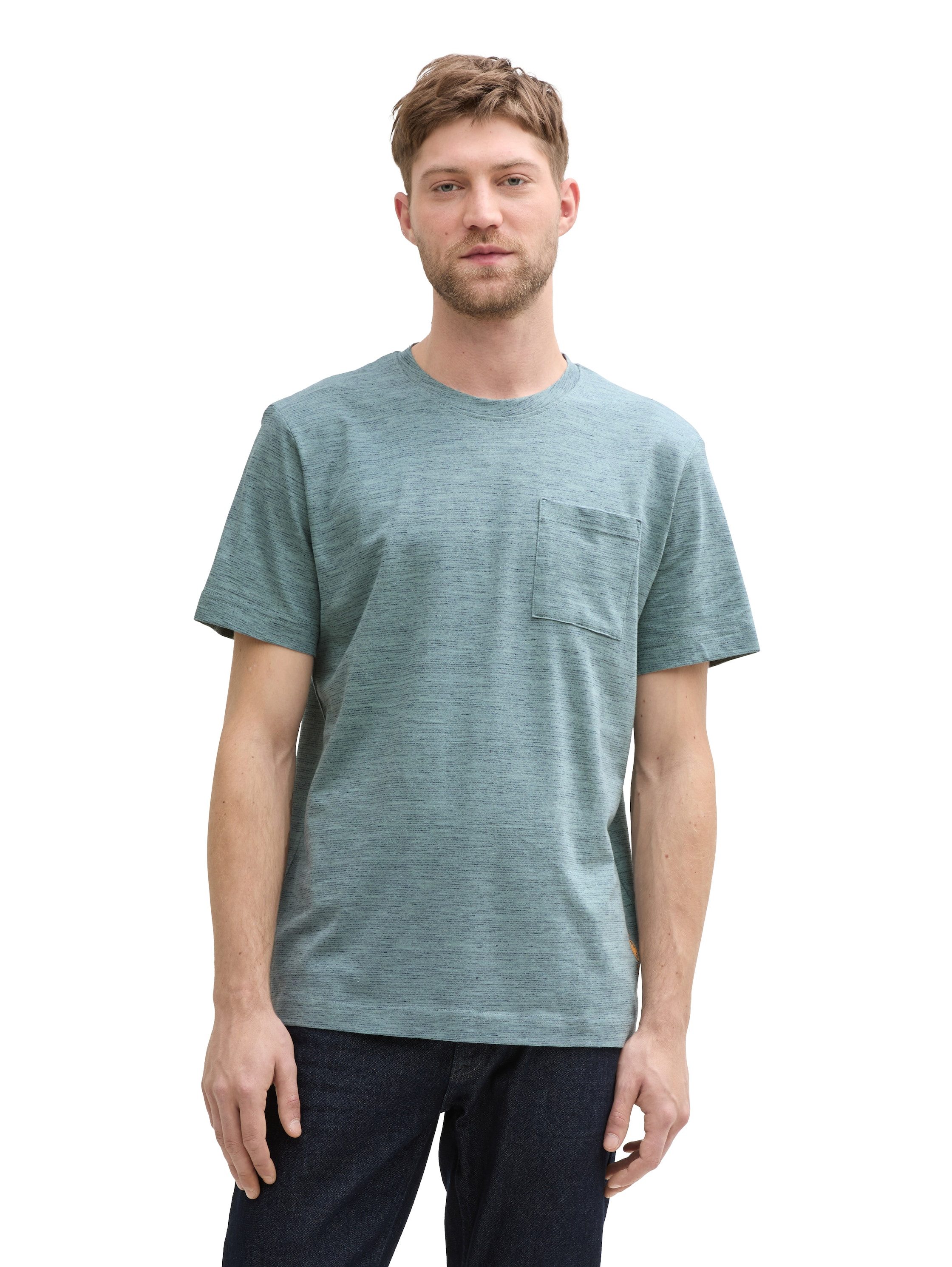 Tom Tailor T-shirt met borstzak heren t-shirts maat XXL grijs