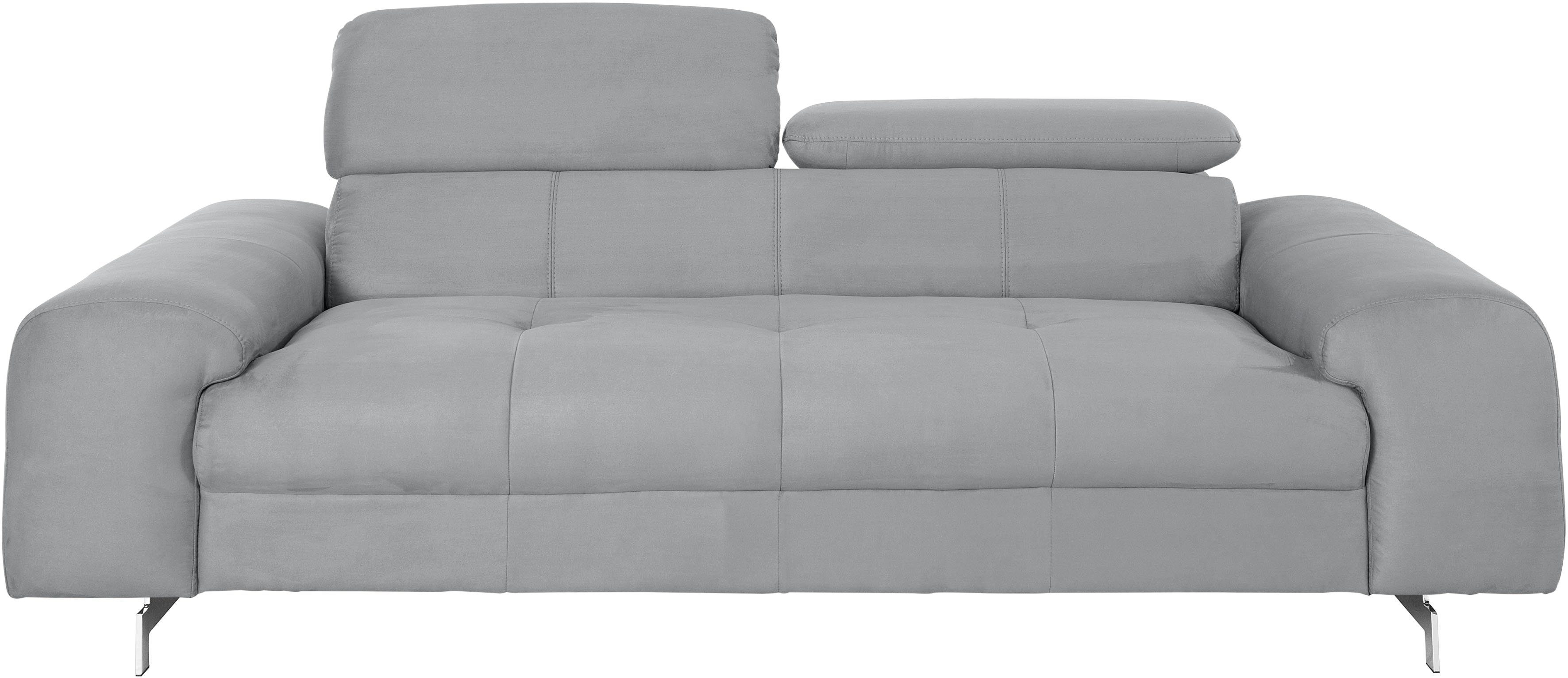 COTTA 3-zitsbank Chef Big-sofa met verstelbare rugleuning, elegante metalen poten