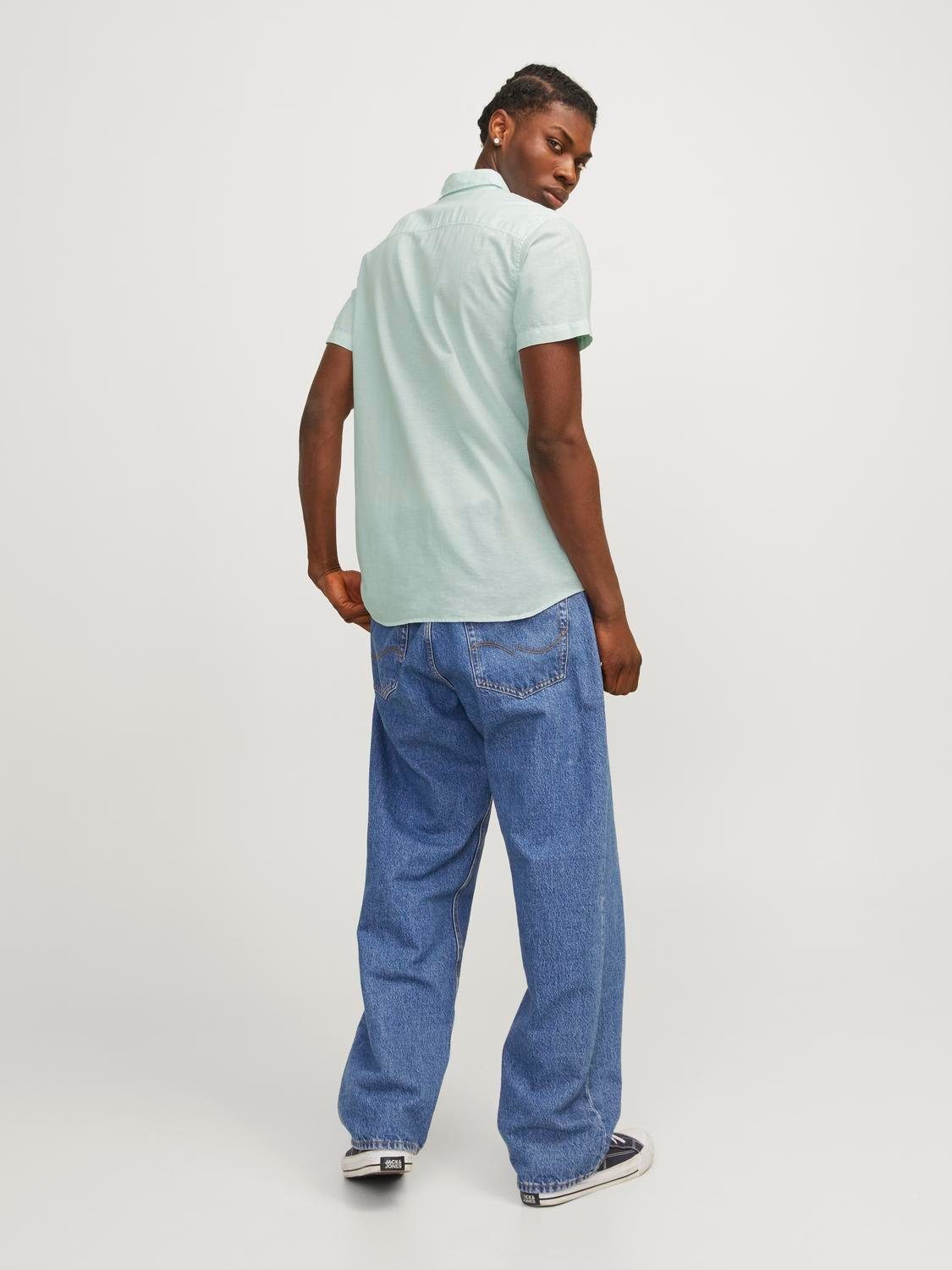 Jack & Jones Overhemd met korte mouwen JJESUMMER LINEN BLEND SHIRT SS SN