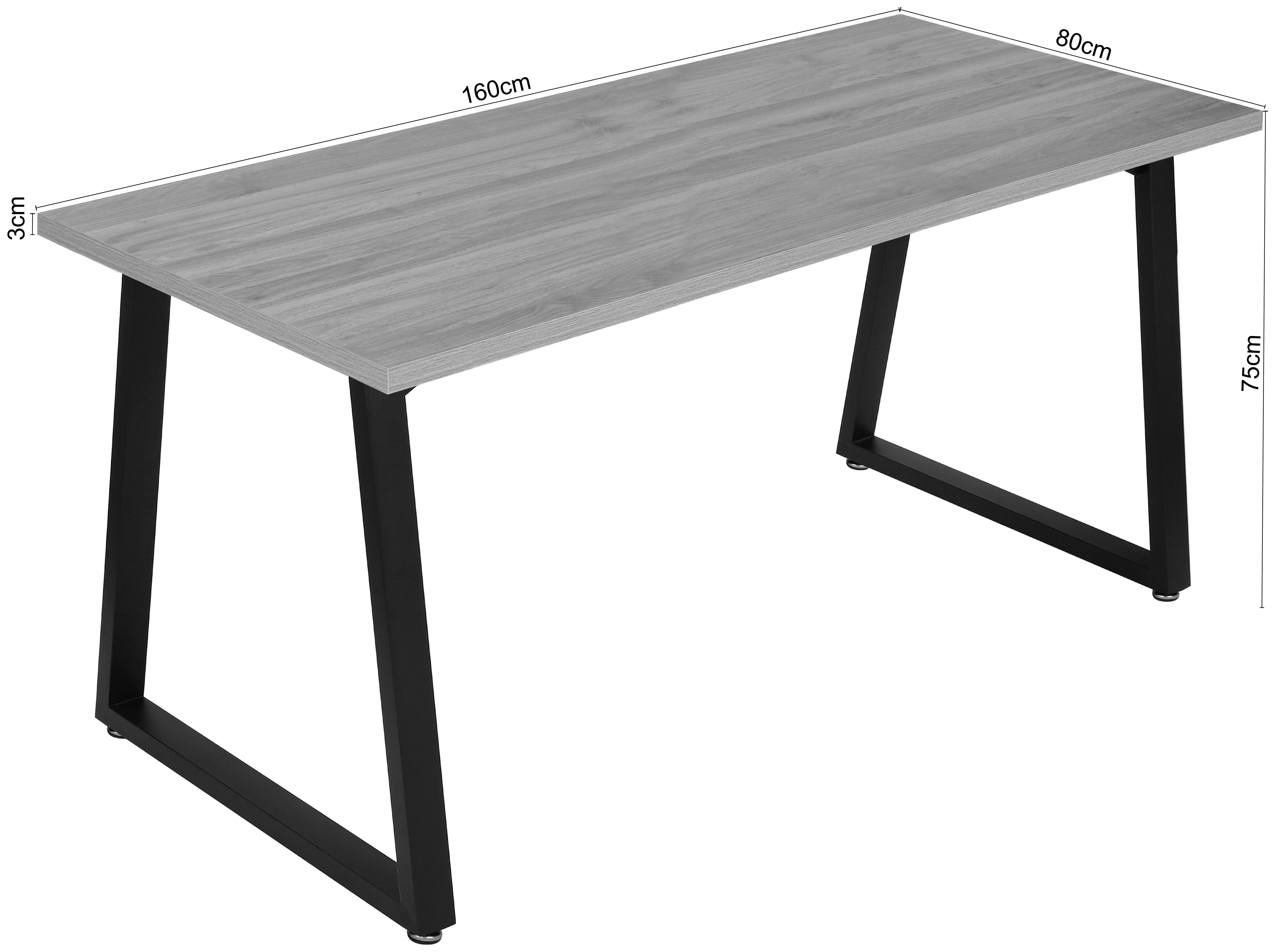 Home affaire Eettafel Soyans moderne kuipframe, in vier breedtes, melaminehars gecoat