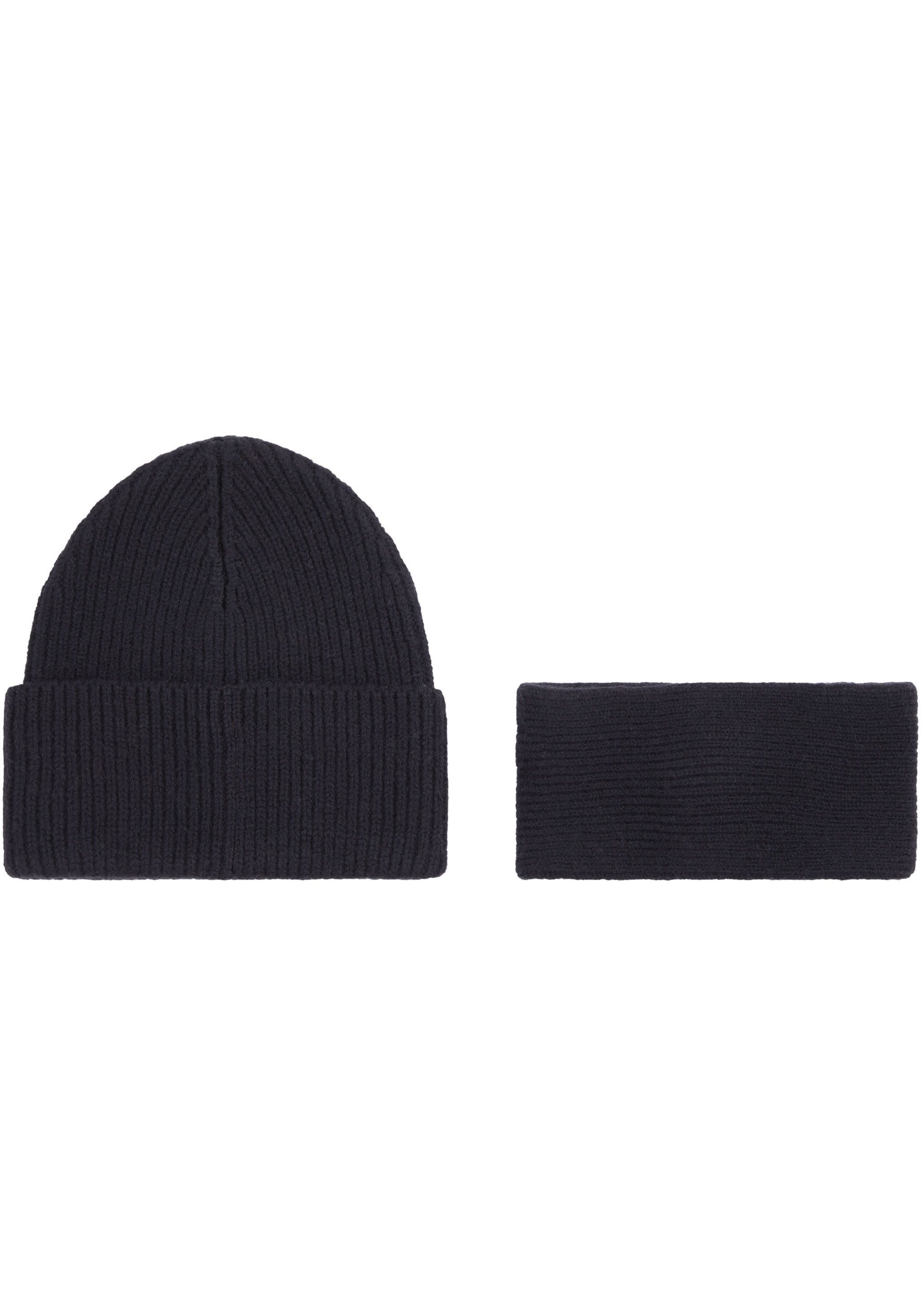 Calvin Klein Gebreide muts CK METAL BEANIE & HEADBAND