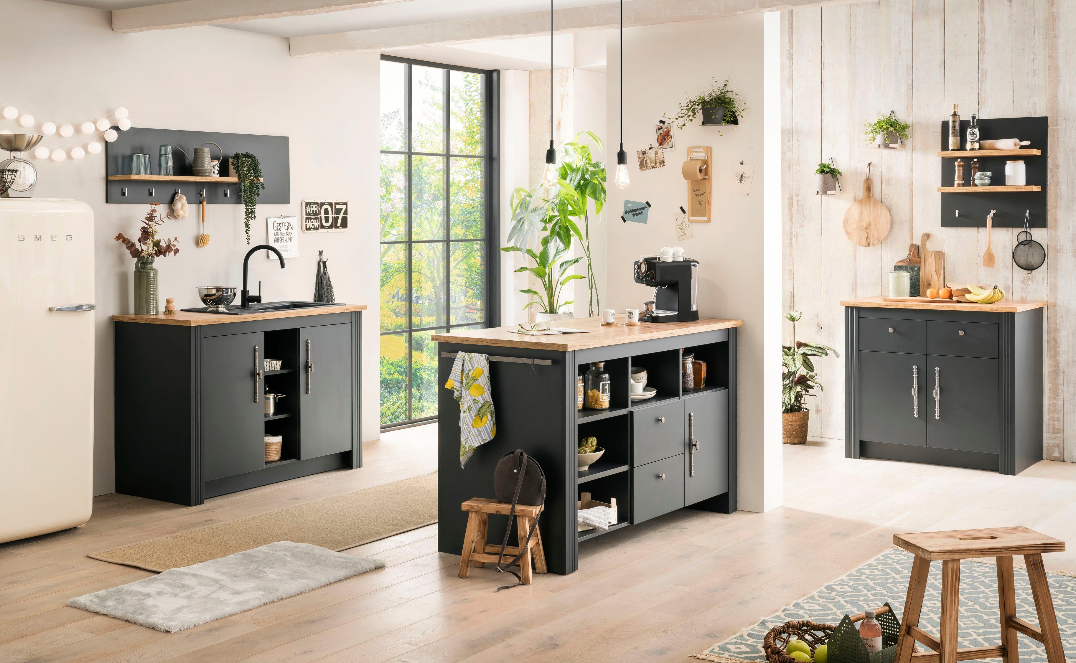 Kochstation Onderkast KS-Westminster Kookeiland vrij plaatsbaar, breedte 150 cm, exclusief by Otto