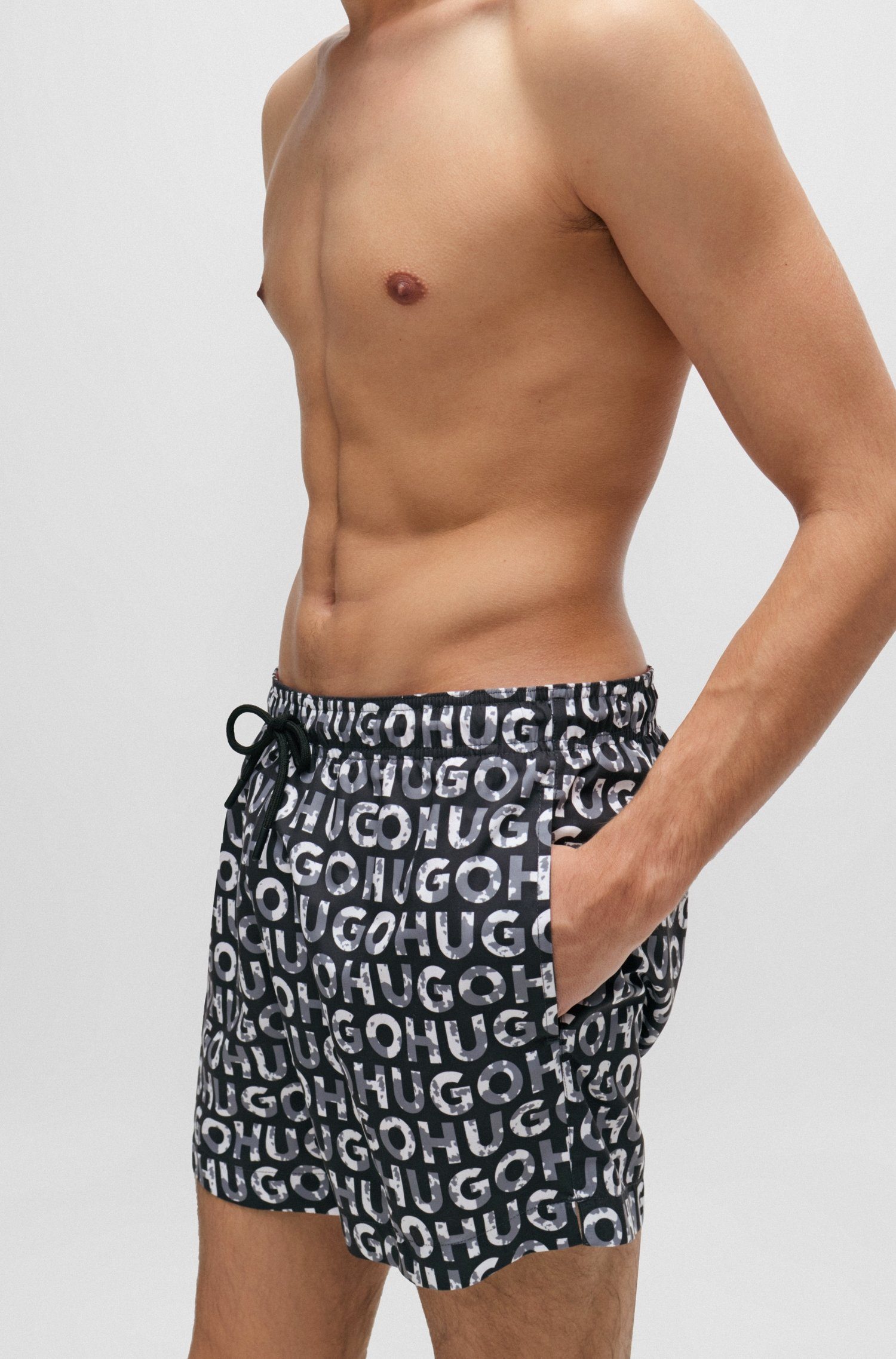 HUGO underwear Zwemshort Tortuga met print