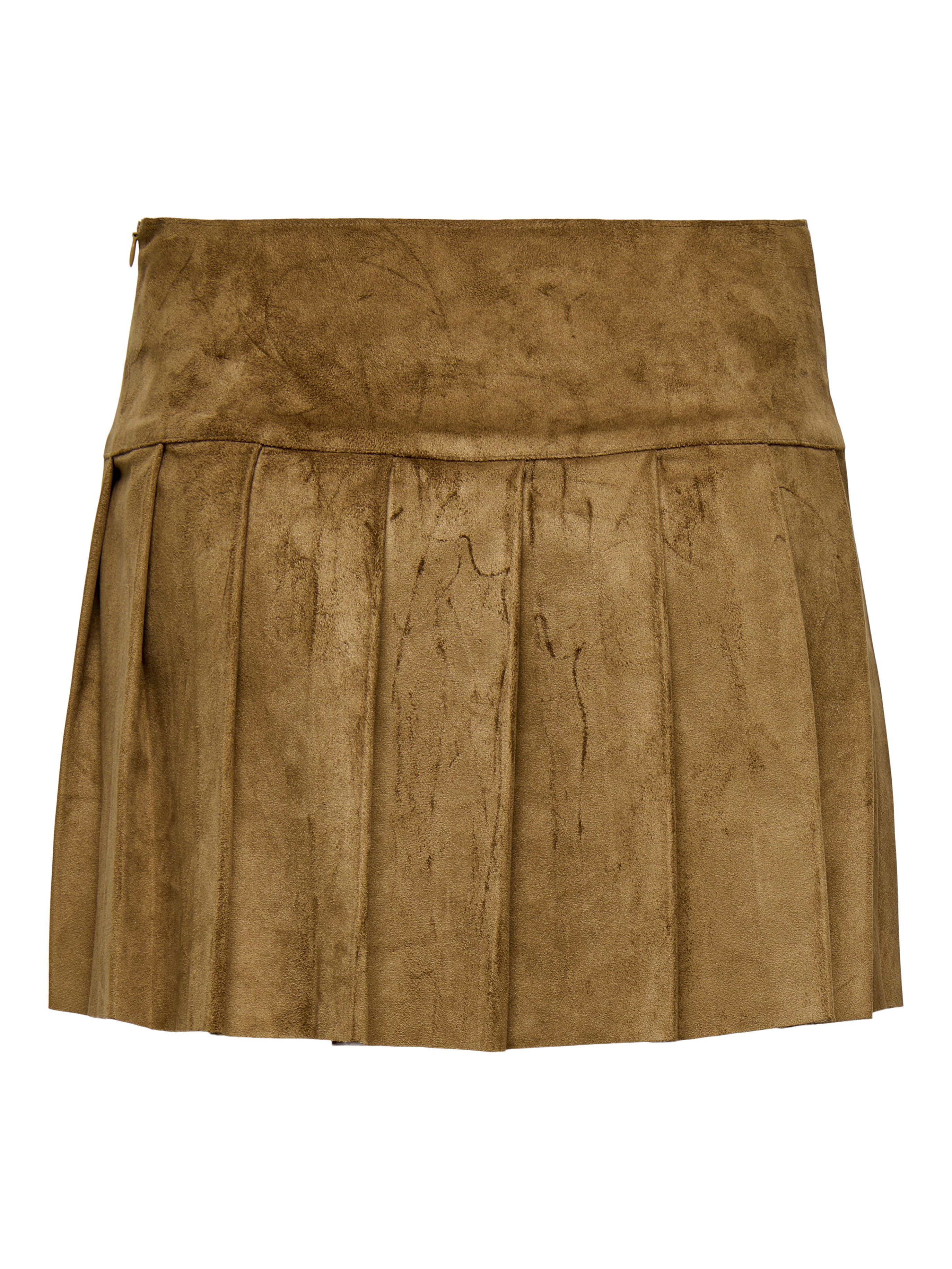 Only Minirok ONLTULIP FAUX SUEDE PLEAT SKIRT OTW