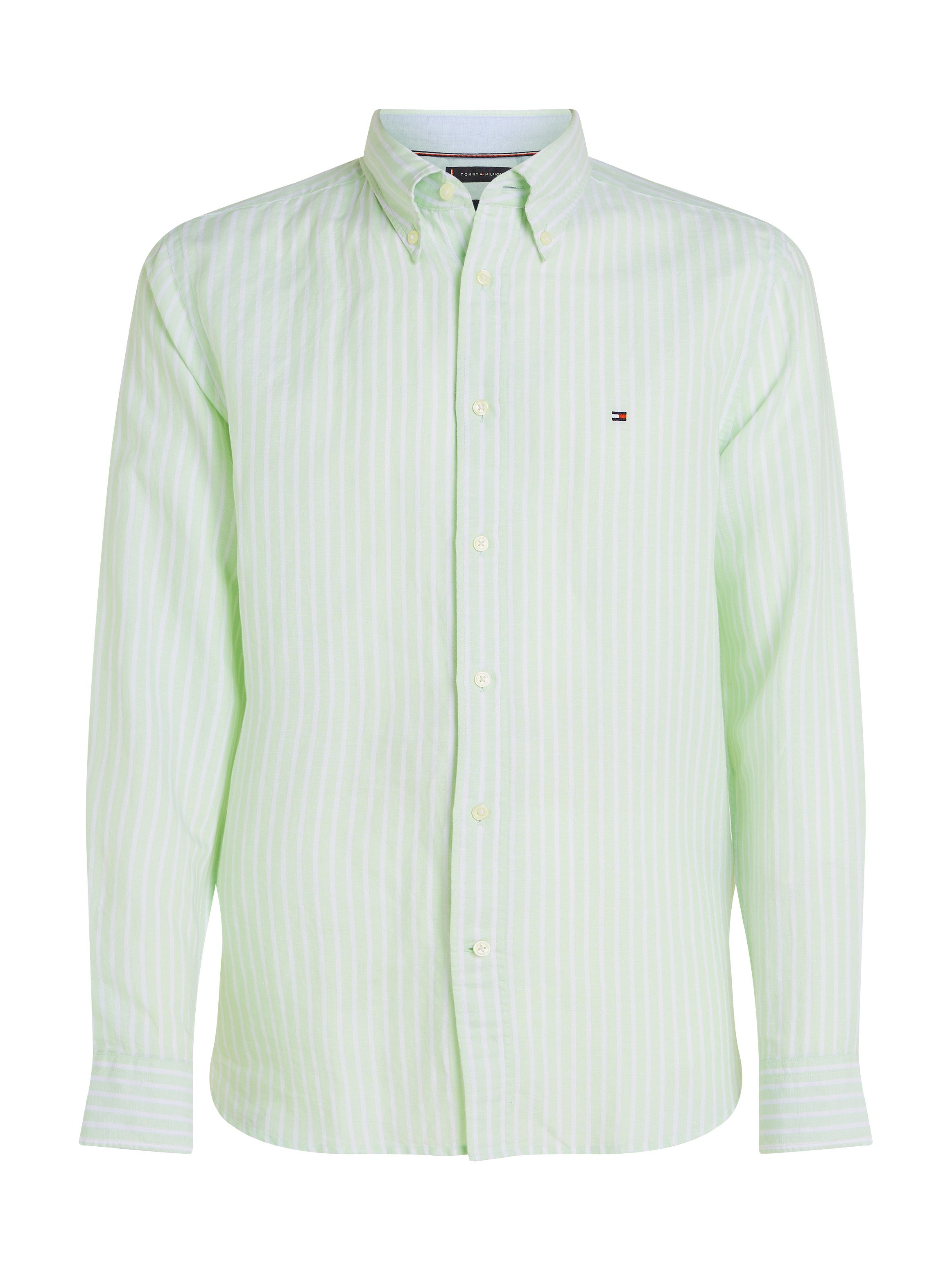 Tommy Hilfiger Overhemd met lange mouwen LINEN BLEND BOLD STRIPE