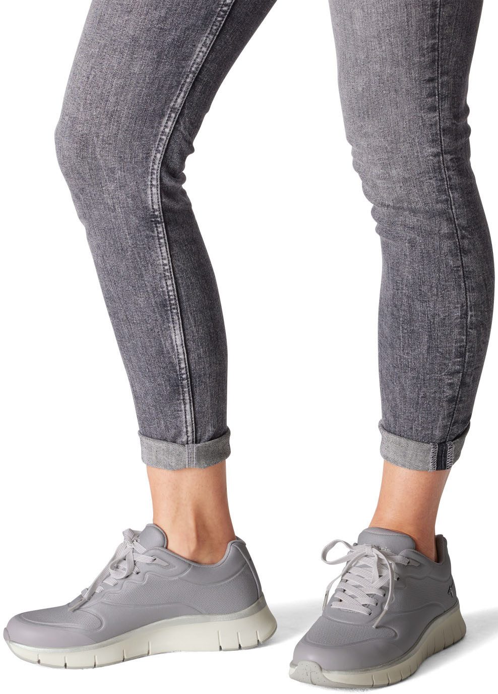 Tamaris Sneakers met sleehak vrijetijdsschoen, lage schoen, veterschoen met waterproof-uitrusting