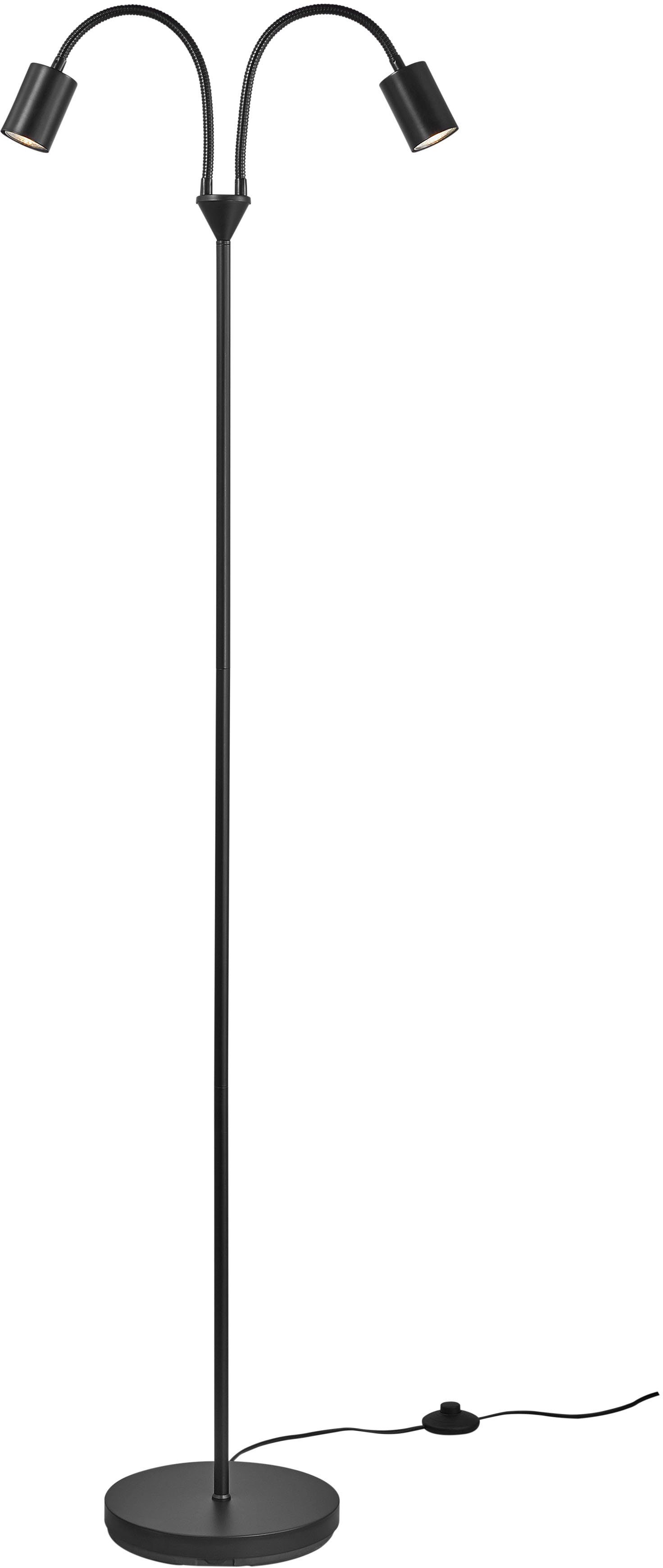 Nordlux Staande lamp Explorer Tijdloos, eenvoudig ontwerp, verstelbare lampenkoppen, flexibele arm (1 stuk)