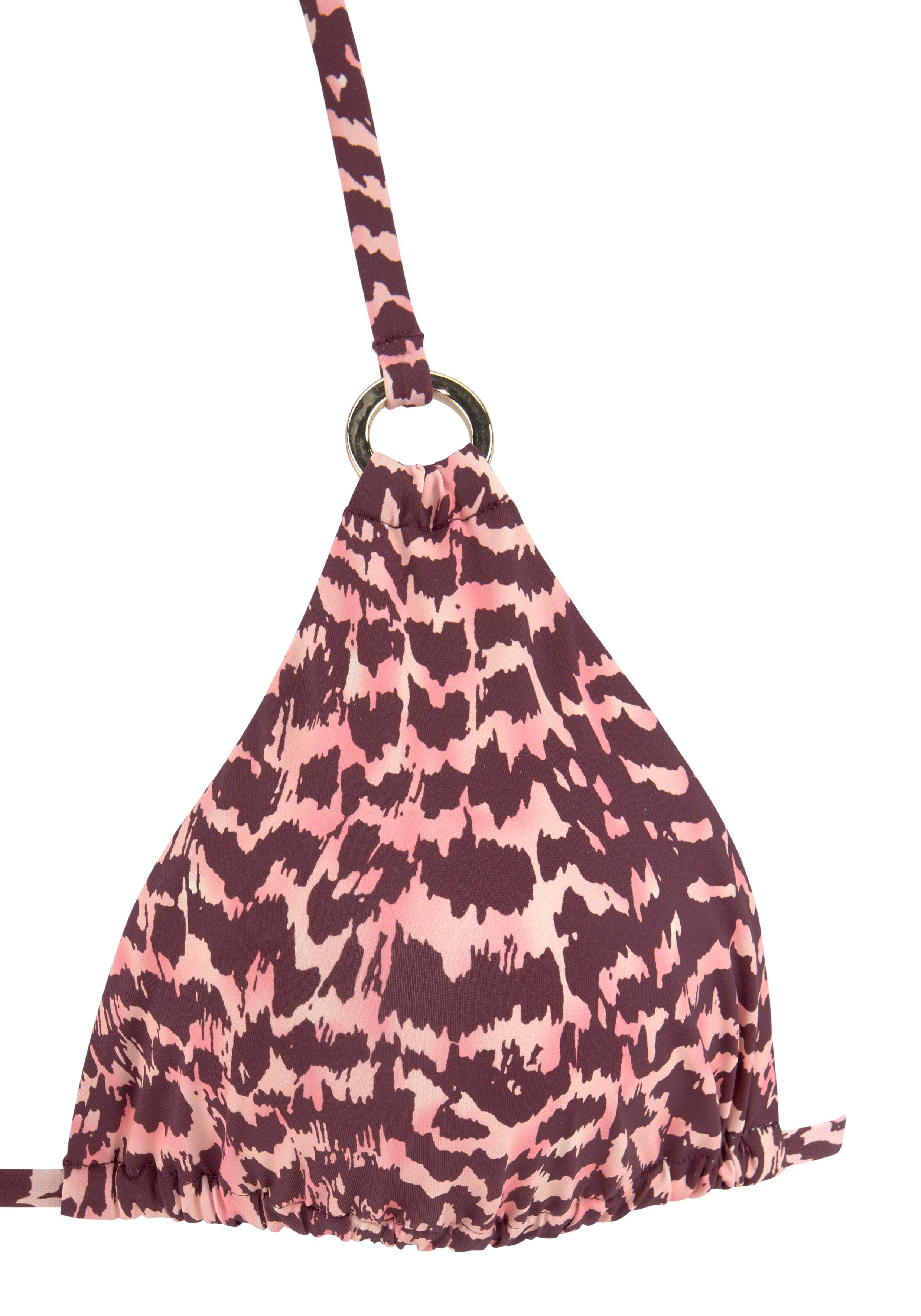 Lascana Triangel-bikinitop Holly met goudkleurige sierringen