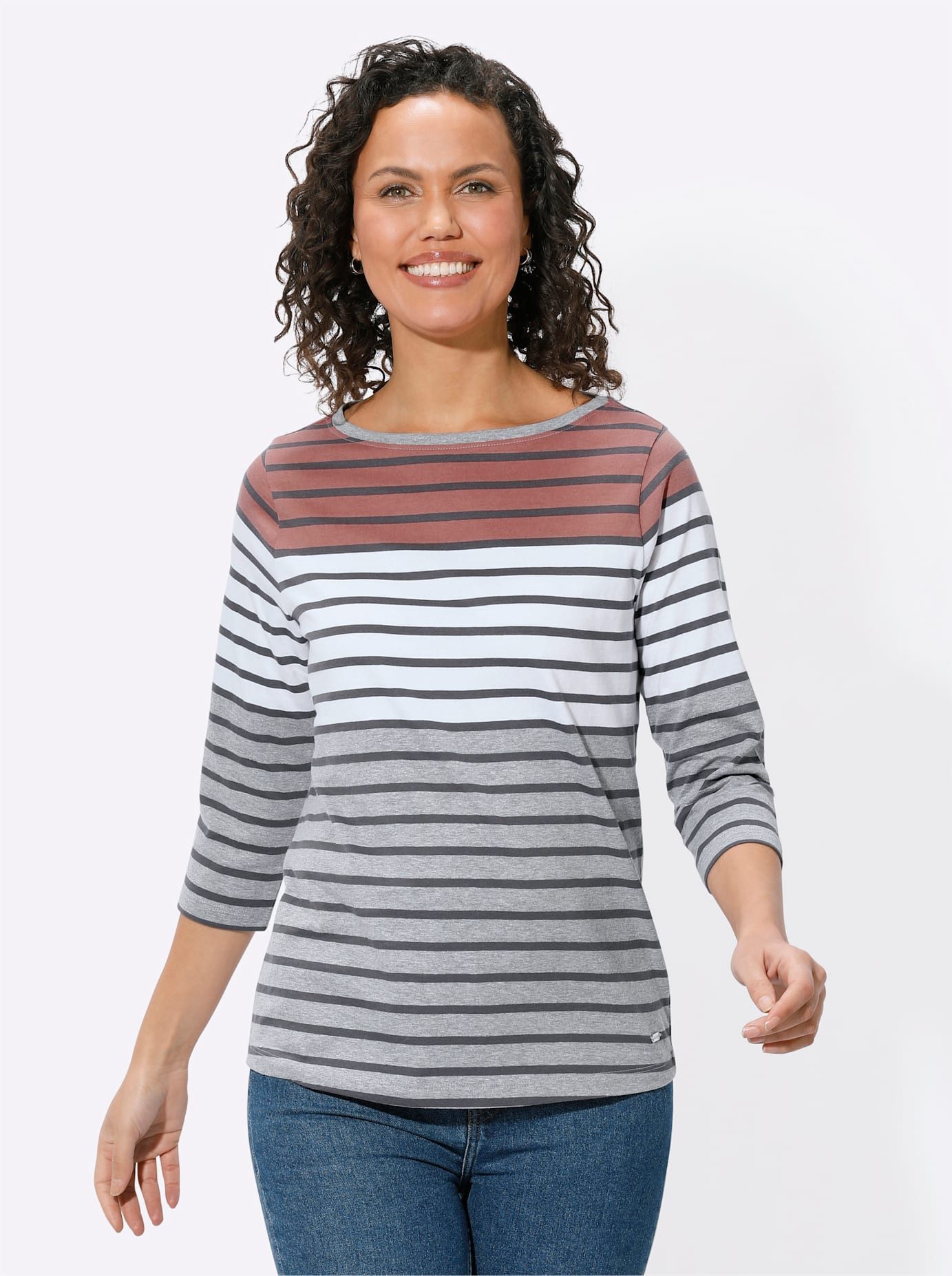 Casual Looks Shirt met 3/4 mouwen Shirt (1-delig)