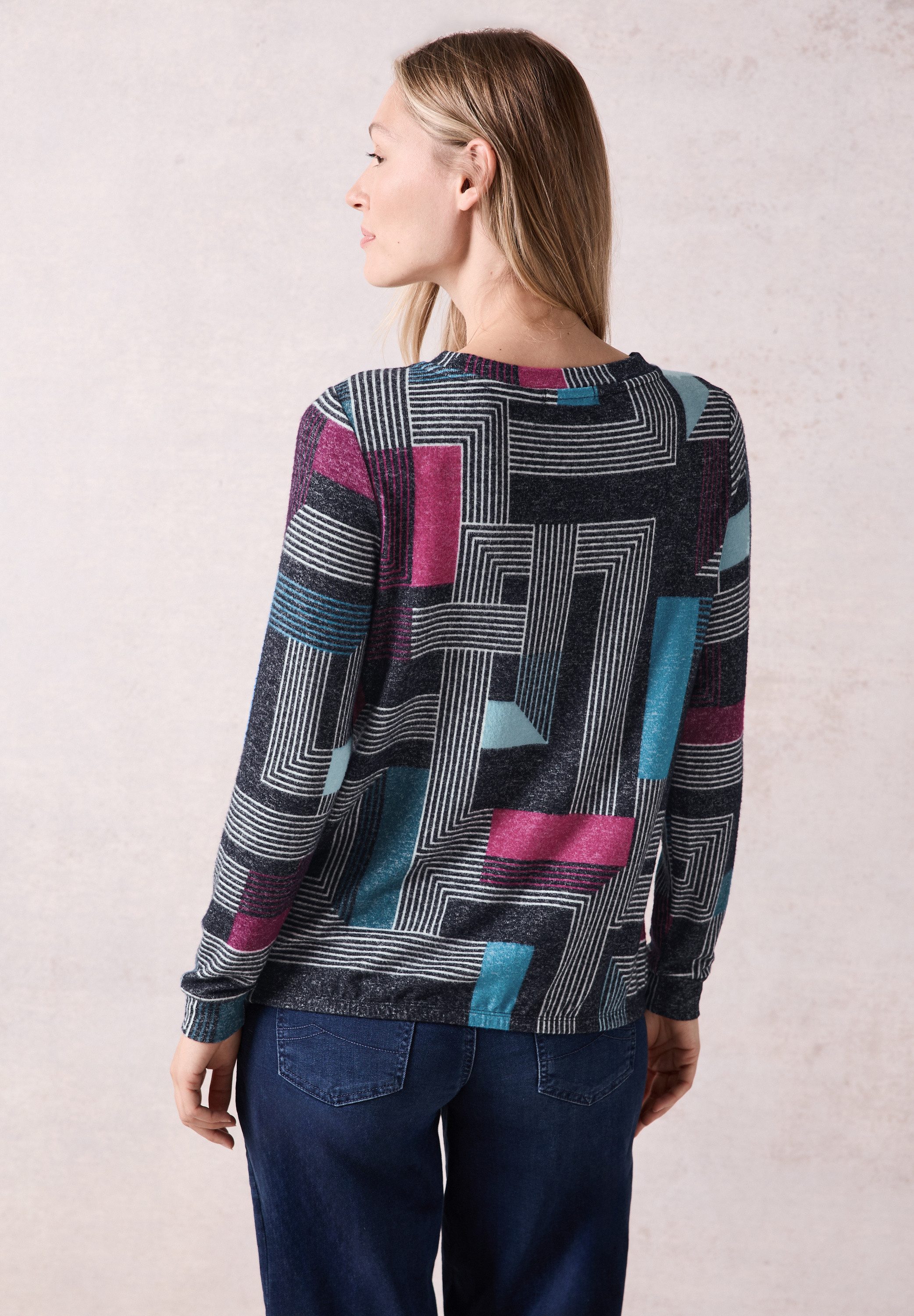 Cecil Shirt met lange mouwen met print all-over