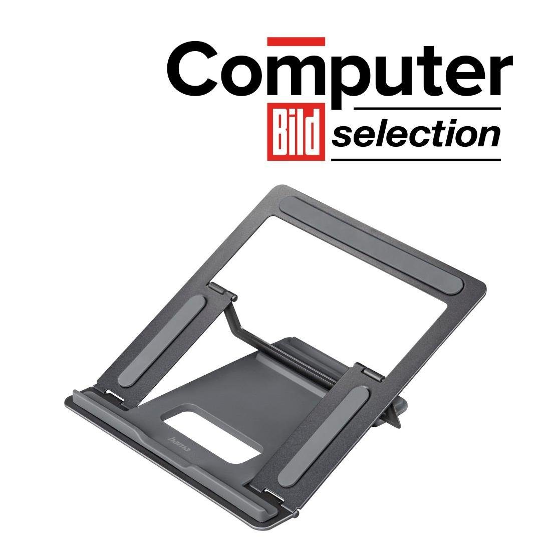Hama Laptop standaard Notebook-standaard metaal in hoogte verstelbaar kantelbaar tot 39 cm 15,4" grijs