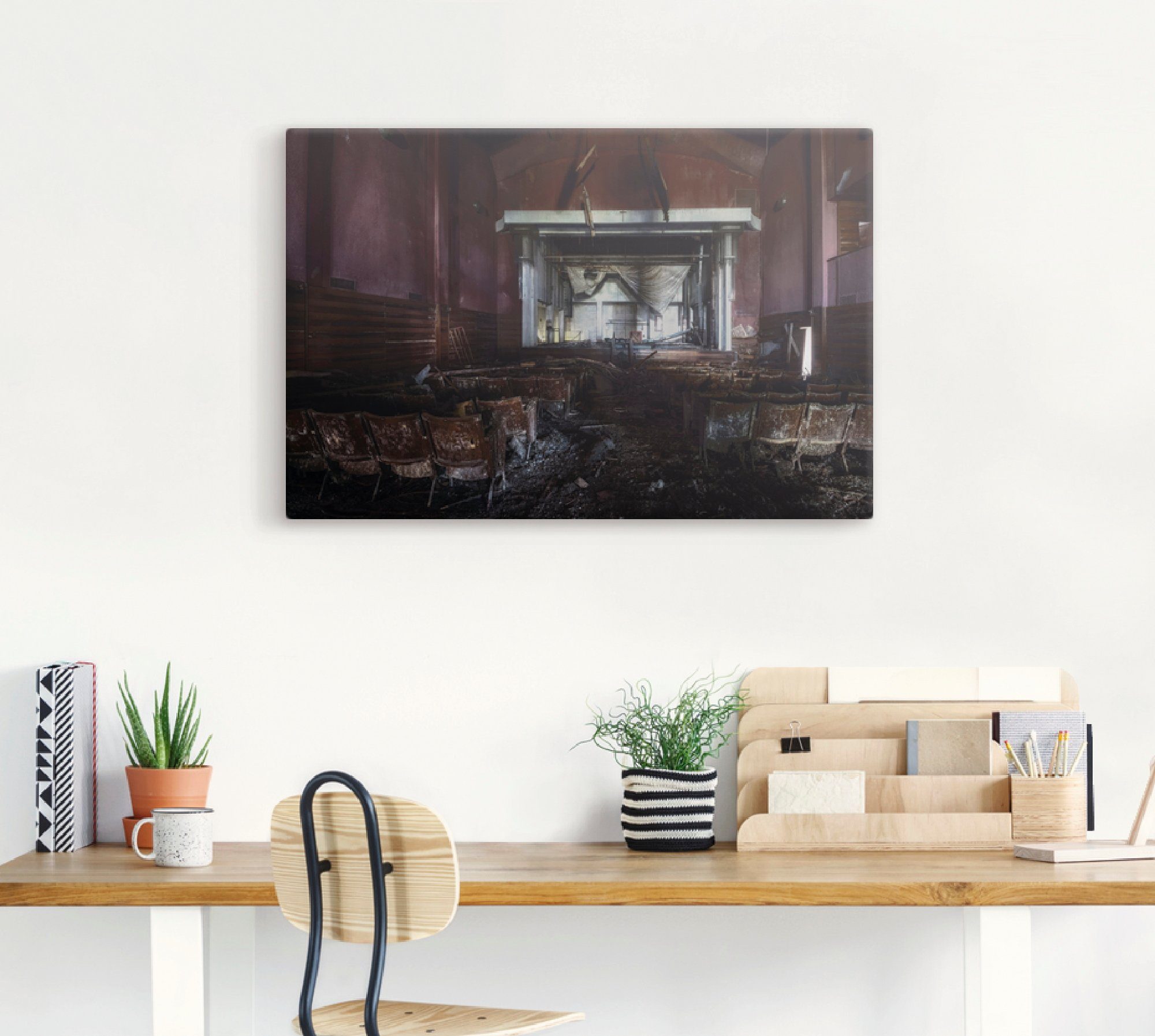 Artland Artprint Lost Place - bioscoop - verlaten plaatsen als artprint van aluminium, artprint voor buiten, artprint op linnen, poster in verschillende maten. maten