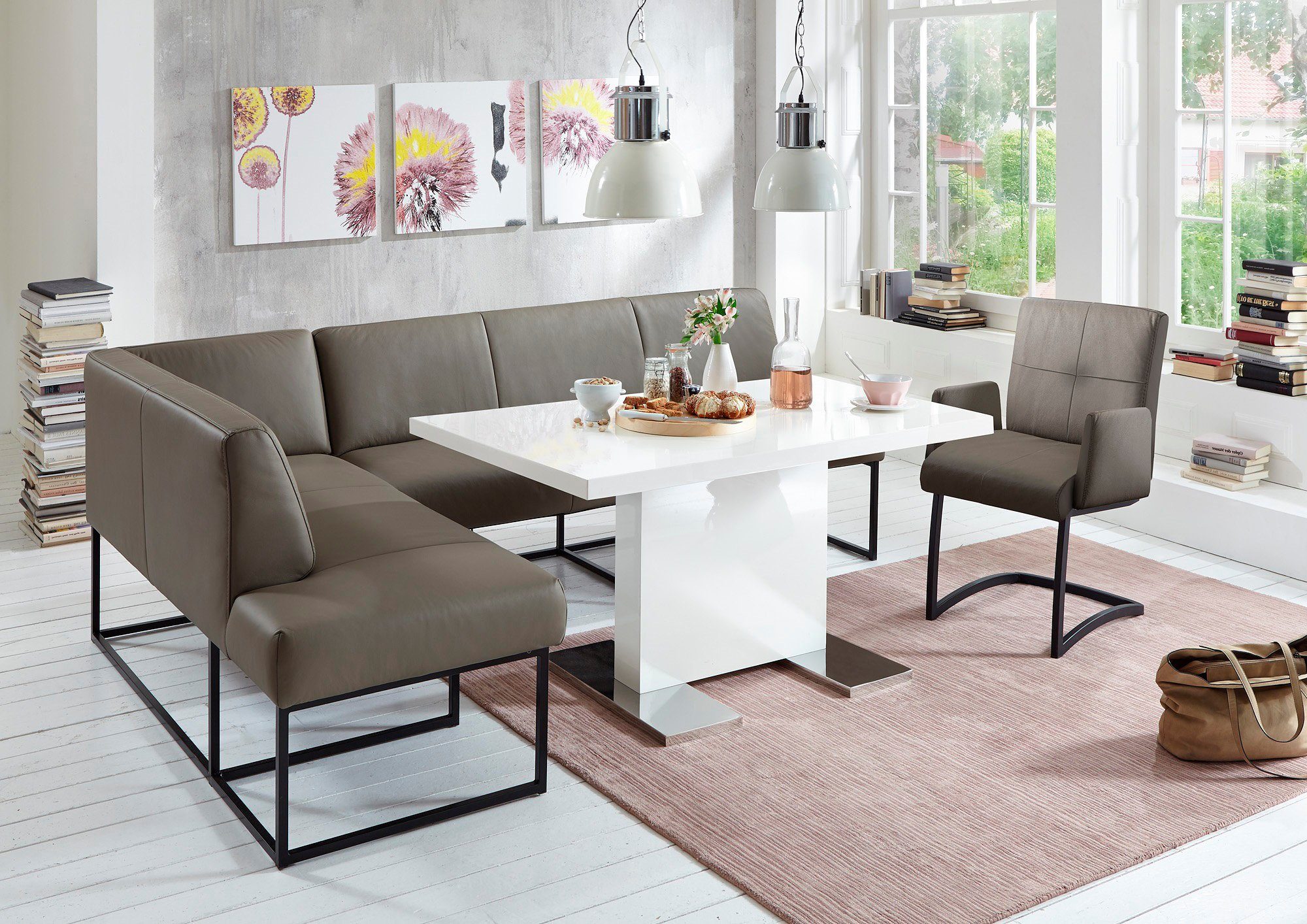 exxpo - sofa fashion Hoekbank Affogato, comfortabel en elegant, hoogwaardige afwerking