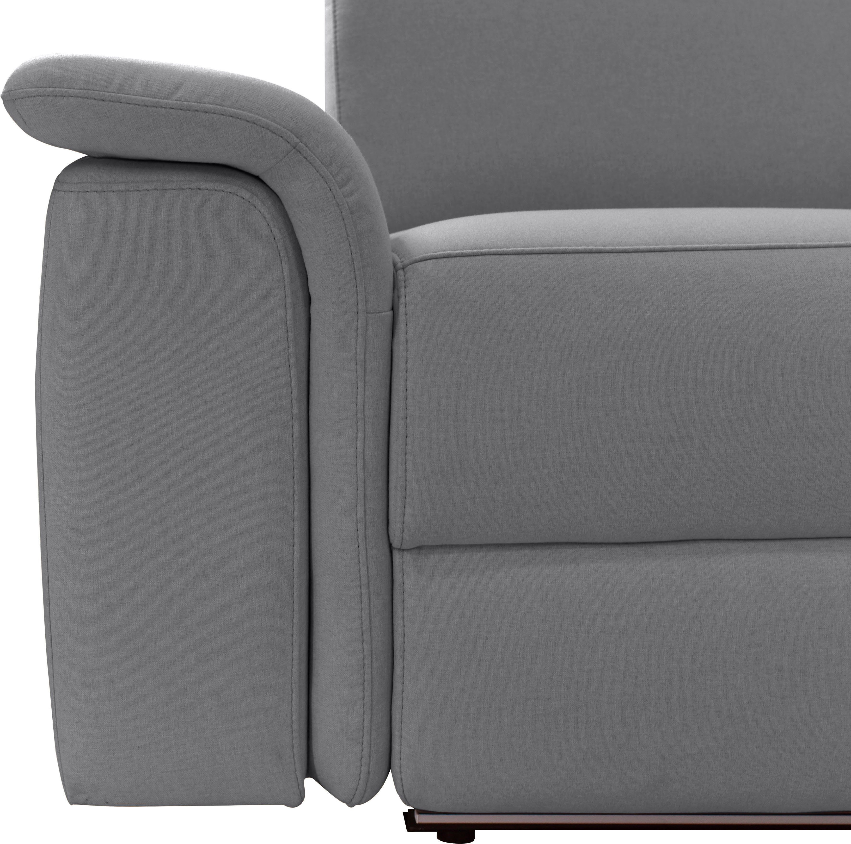 Places of Style Hoekbank Pareli, L-model, 259 cm, met récamier, echt leer, imitatieleer, weefstof