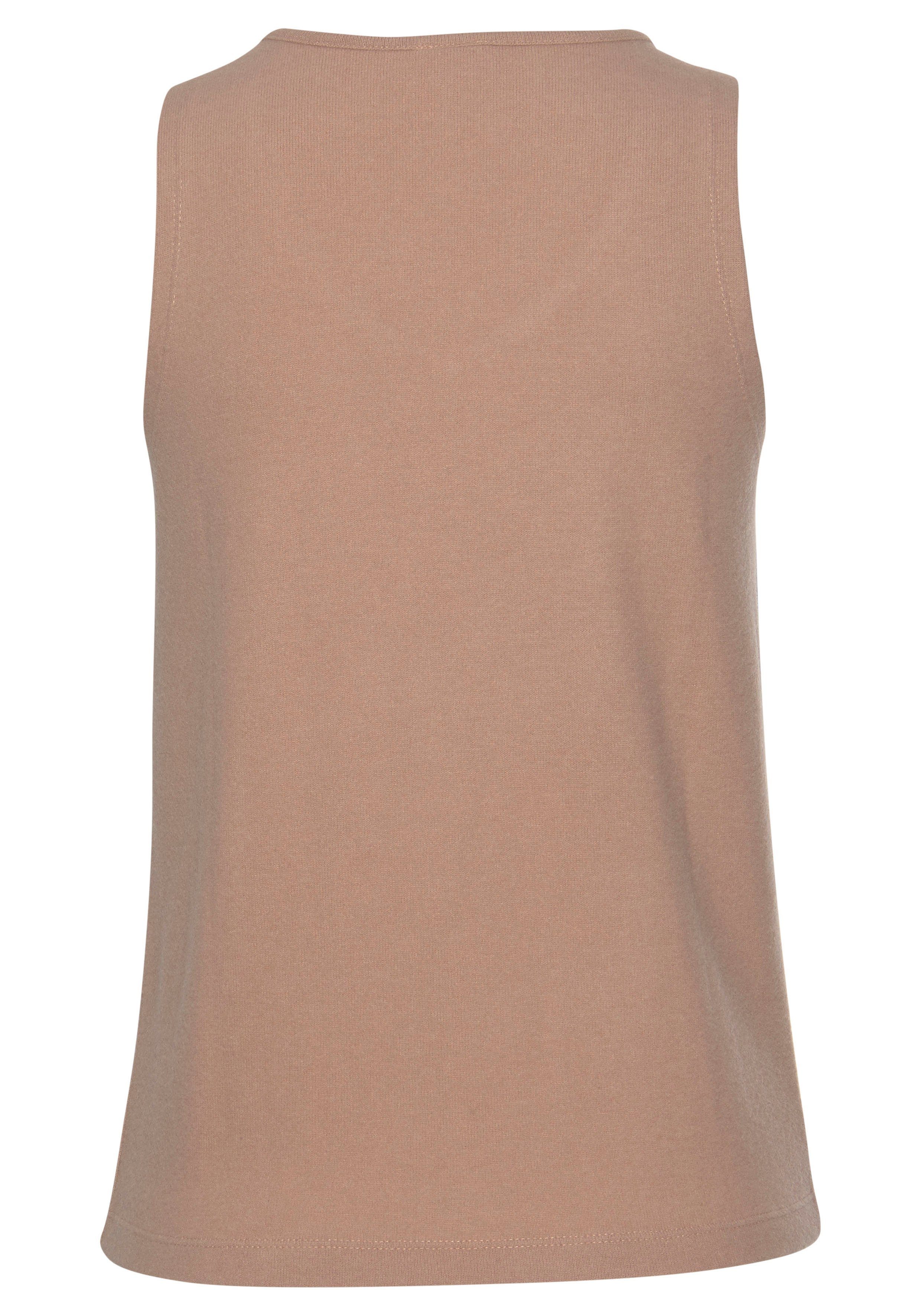 Lascana Gebreide top met brede banden, loungewear