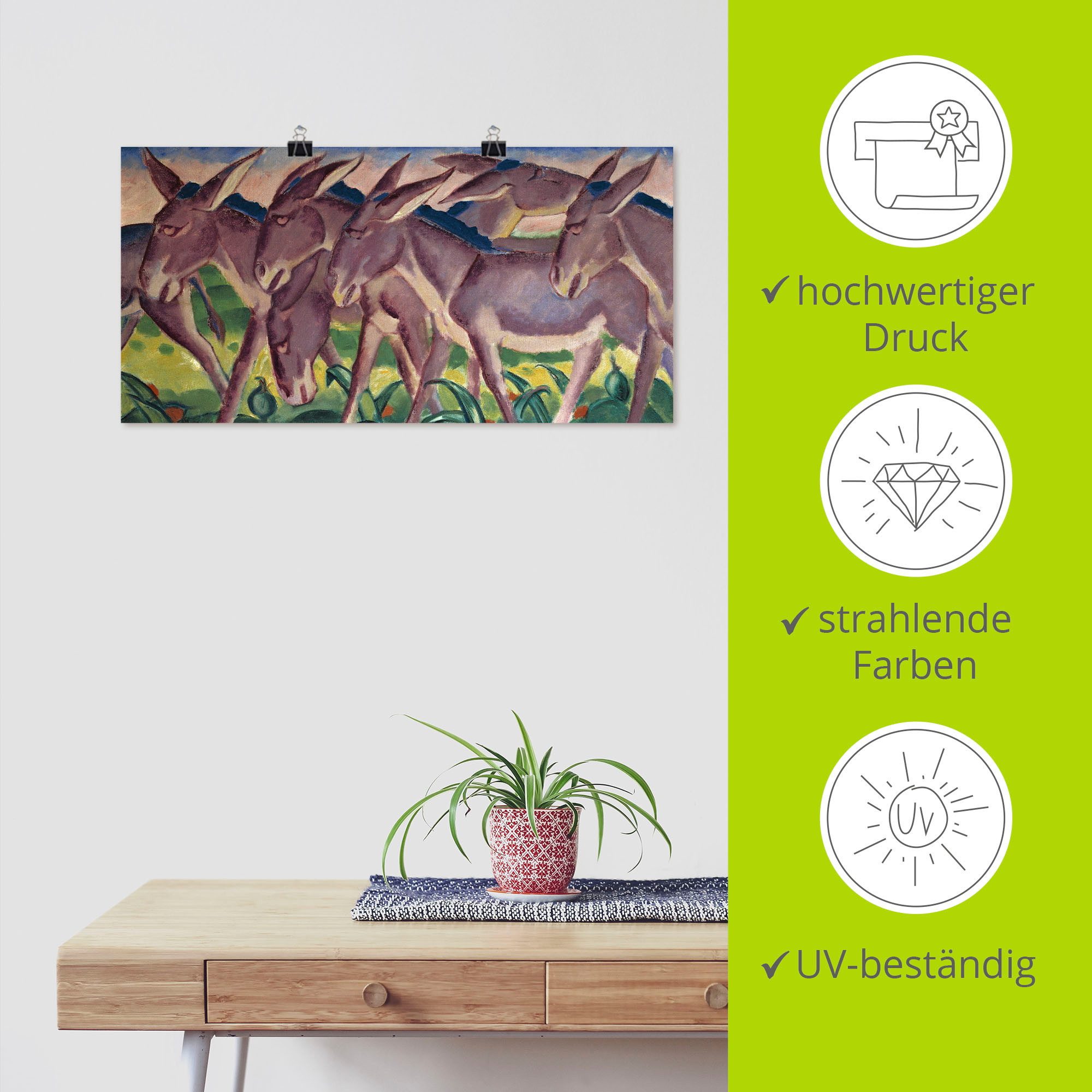 Artland Artprint Eselsfries. 1911 als artprint van aluminium, artprint op linnen, muursticker of poster in verschillende maten