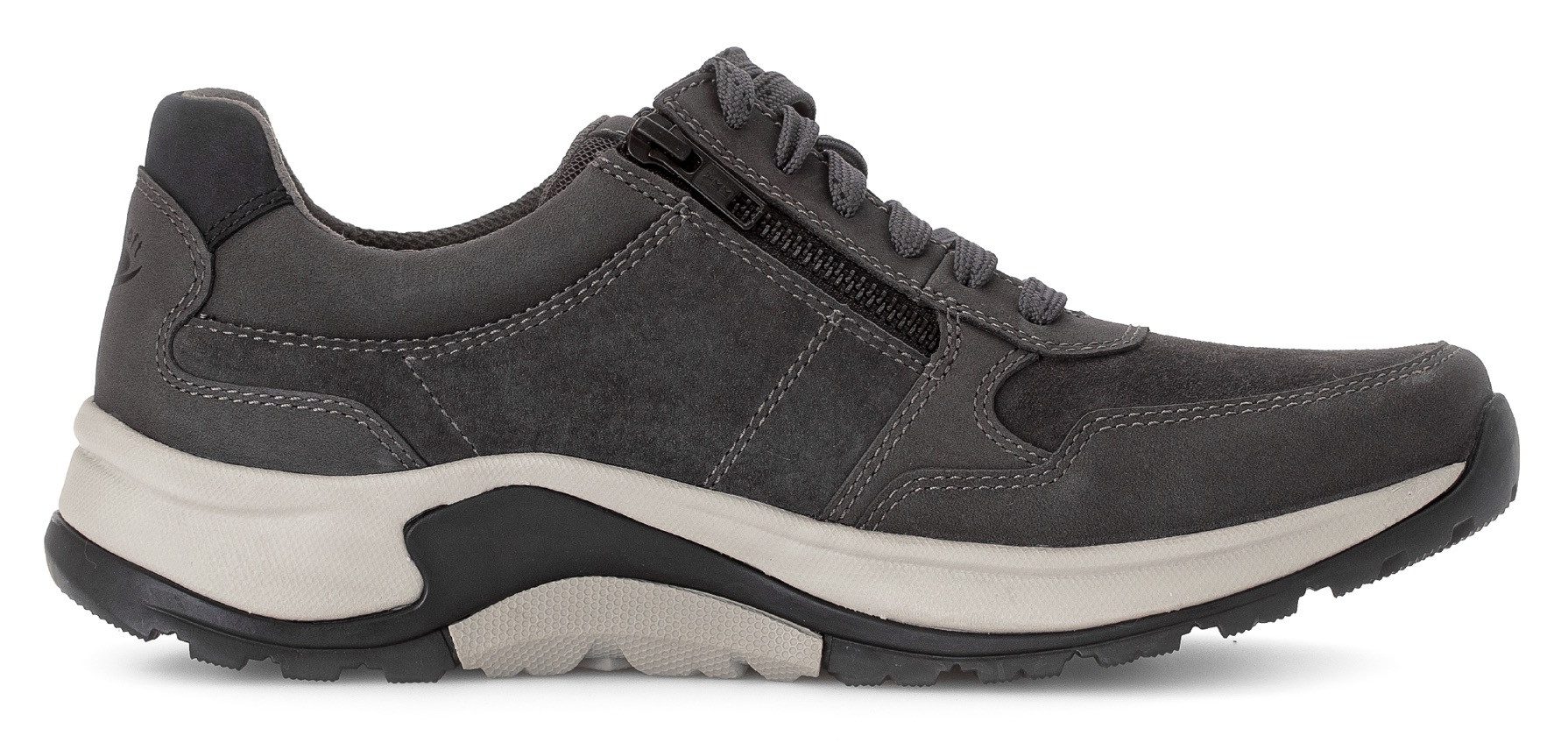 Gabor Rollingsoft Sneakers met sleehak , comfort schoen, veterschoen, lage schoen in breedte g 1/2 (= breed)