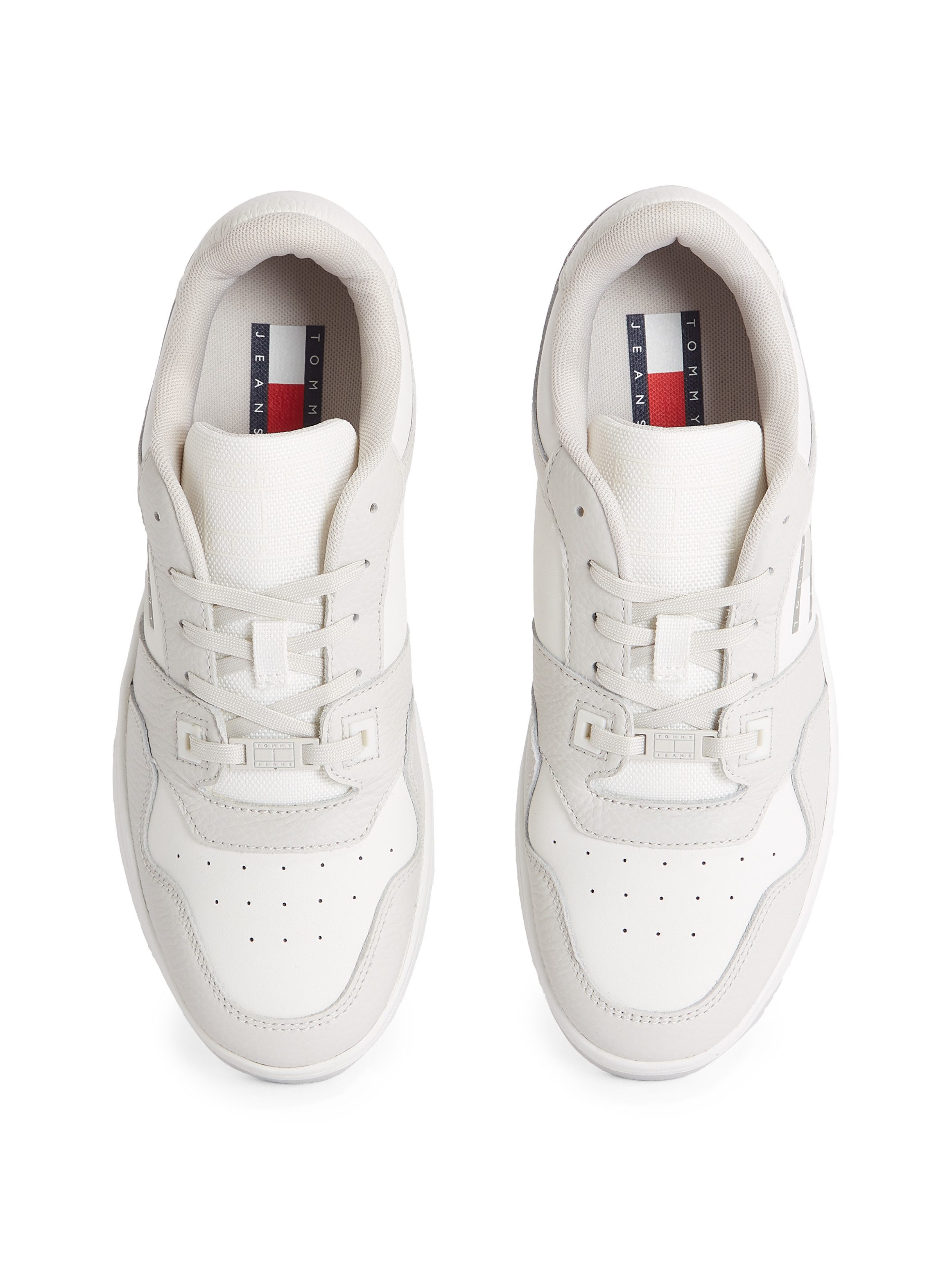TOMMY JEANS Sneakers TJM RETRO BASKET CUPSOLE TUMBLE , vrijetijdsschoen, halfschoen, veterschoen met gepolsterde schacht