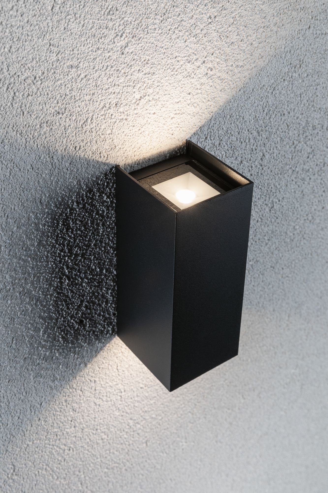 Paulmann Led-wandlamp voor buiten Flame vierkant 65x70mm 3000K 2x2,8W 2x290lm 230V Antraciet Aluminium (1 stuk)