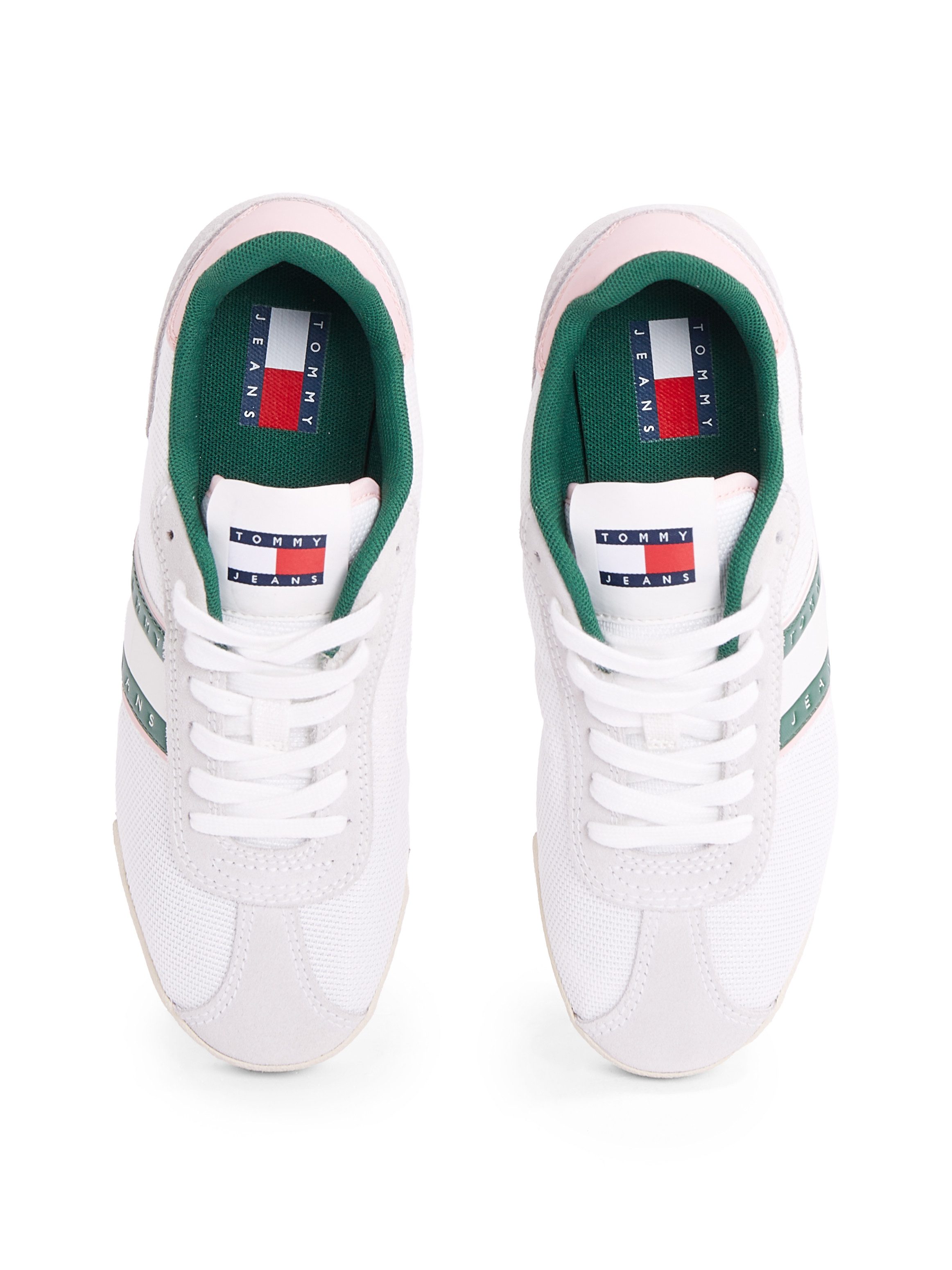 TOMMY JEANS Sneakers TJW LOW PROFILE RUNNER , vrijetijdsmode, lage schoen, veterschoen met contrasterende afwerking