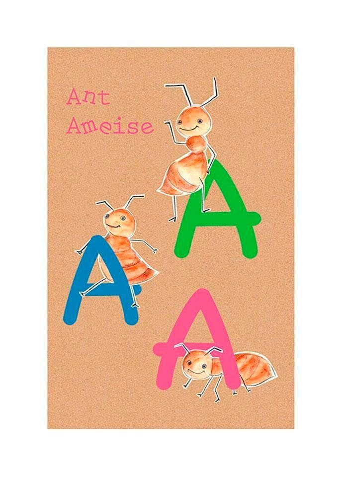 Komar Poster ABC animal A Hoogte: 40 cm