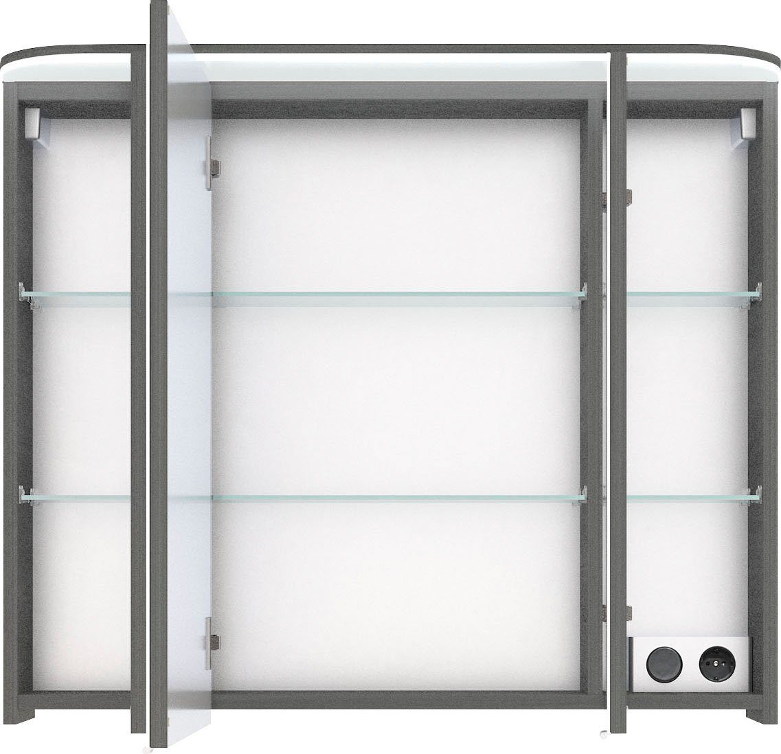 Saphir Spiegelkast Balto sprint badkamerkast met led-kransarmatuur, 85,2 cm breed, 3 deuren
