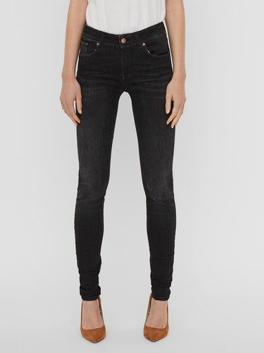 NU 21% KORTING: VERO MODA skinny fit jeans VMLUX MR SLIM