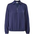 s.oliver blouse met lange mouwen in soepelvallende look blauw