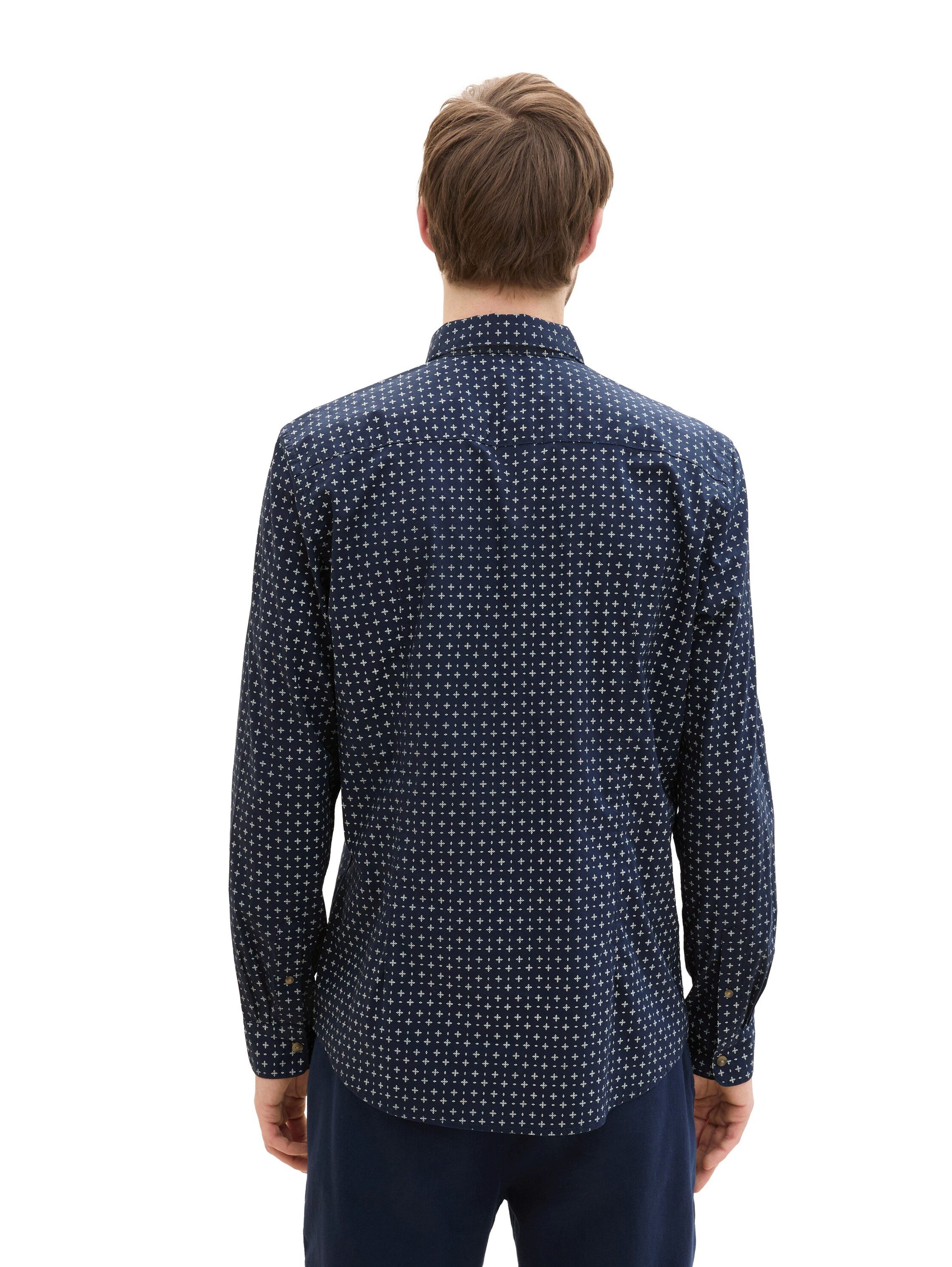 Tom Tailor Denim Overhemd met lange mouwen POPLIN met gestreept patroon